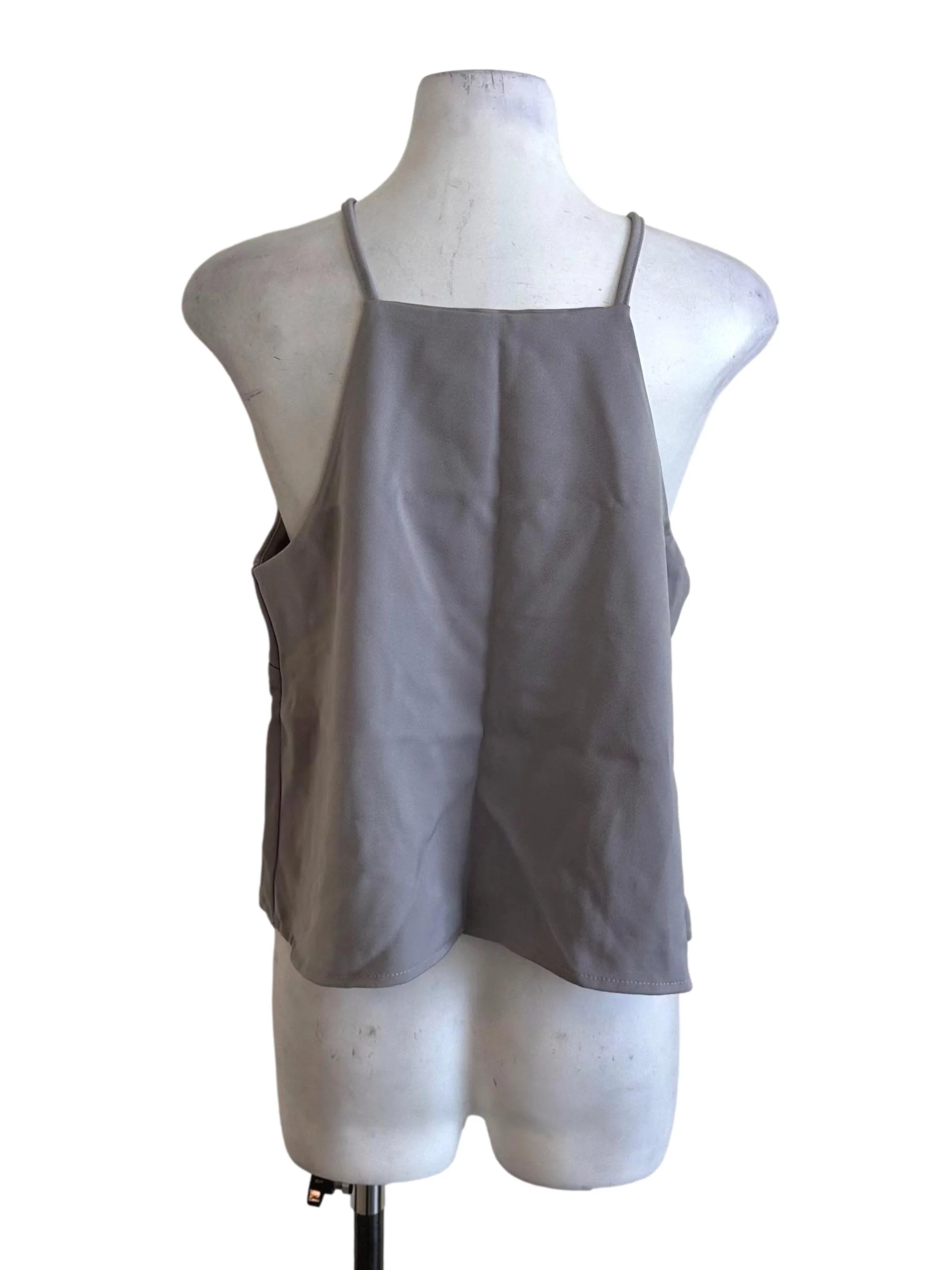 Cloud Grey Casual Halter Top - Image 2