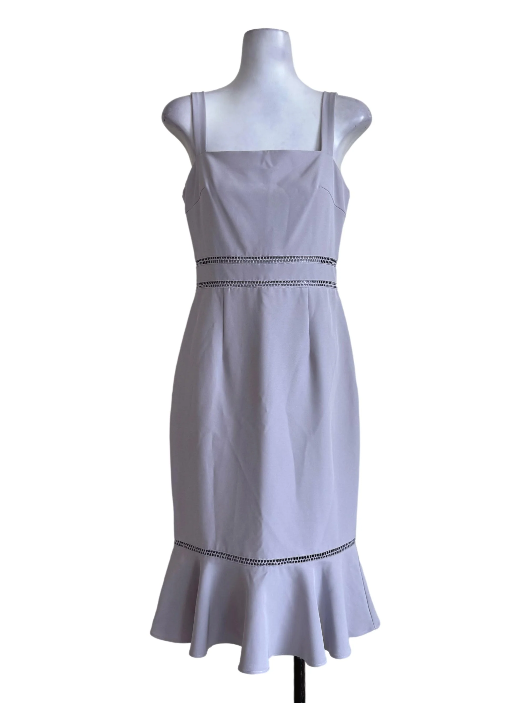 Cloud Grey Eyelet Waist Slip Dress LB