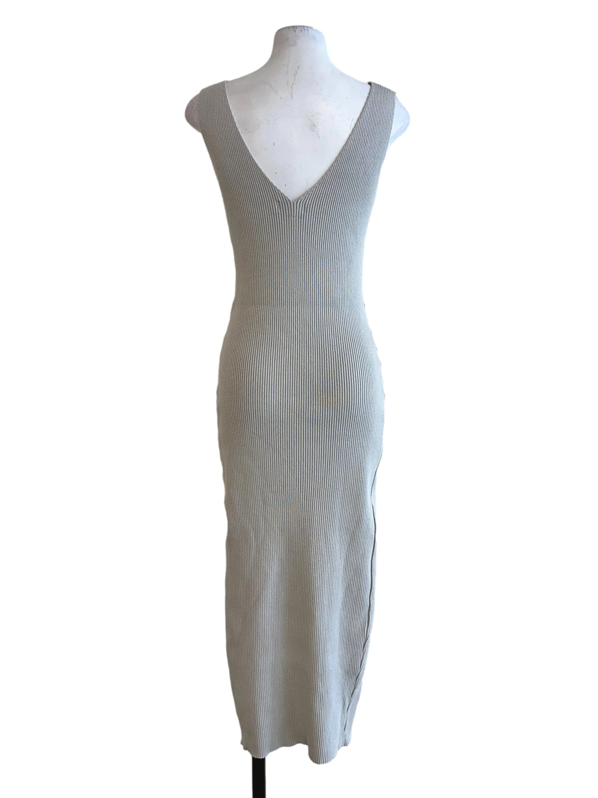 Cloud Grey Stretchable Sleeveless Dress - Image 2
