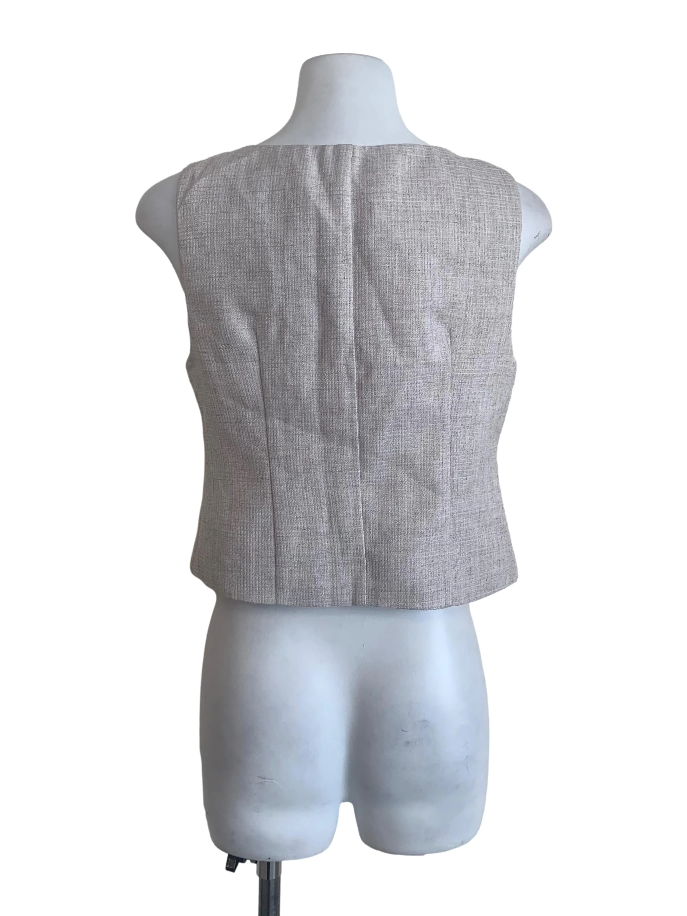 Cloud Grey Tweed Top - Image 2