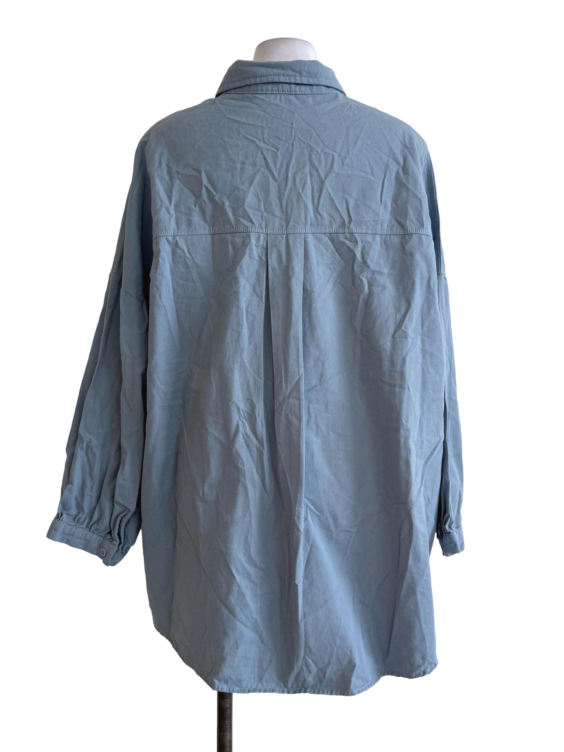 Cloudy Blue Long Sleeve Blouse - Image 2