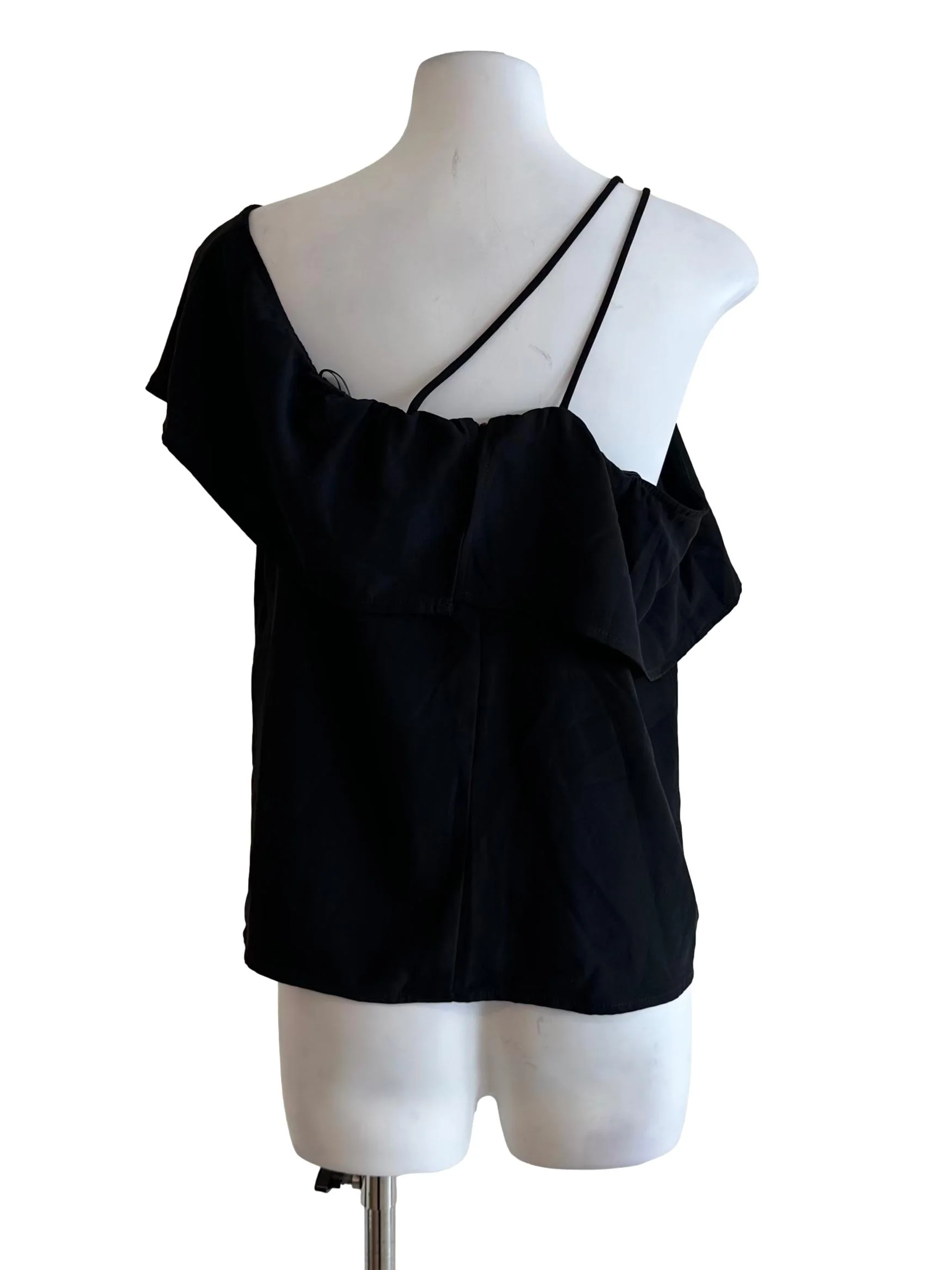 Coal Black Cowl Neck Top - Image 2