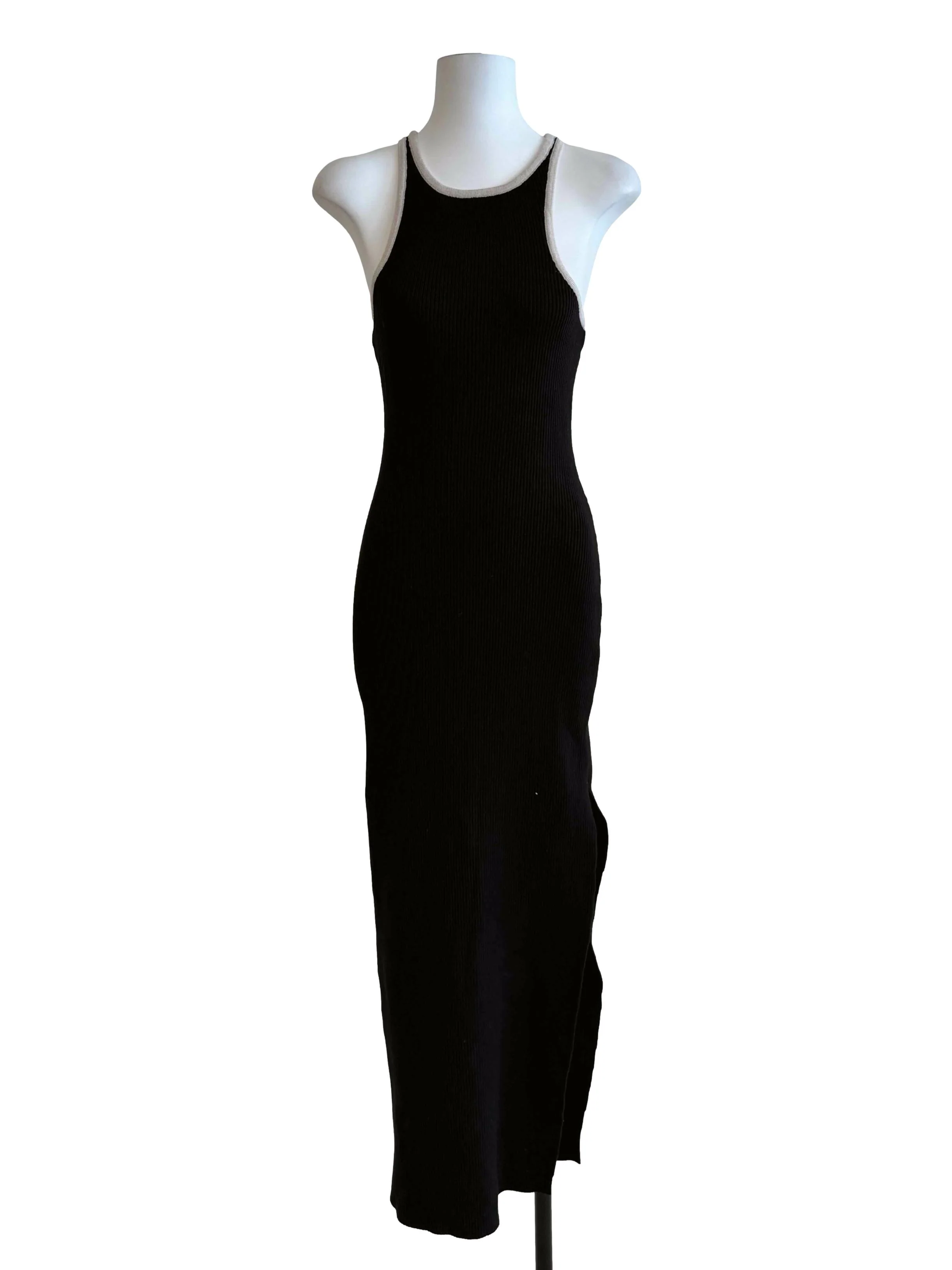Coal Black Halter Neck Bodycon Dress