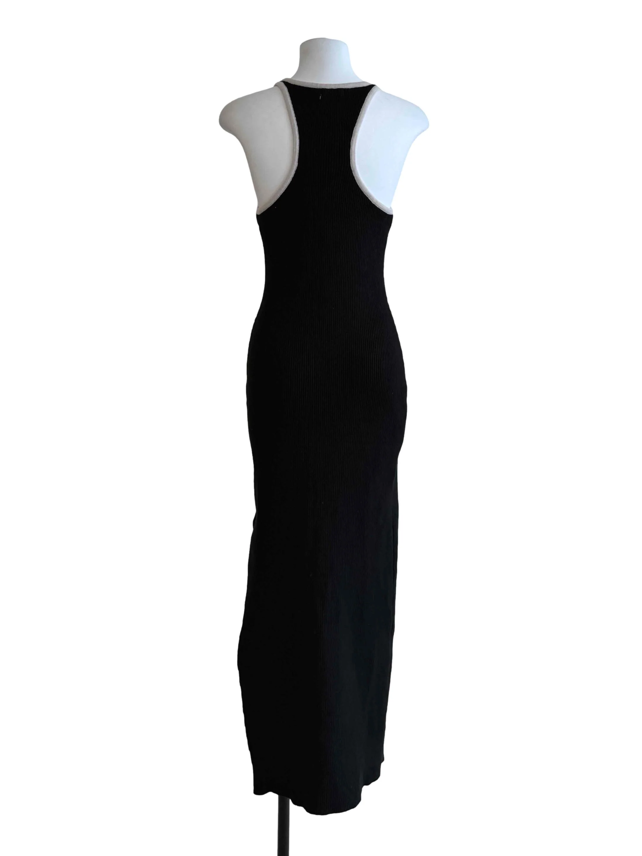Coal Black Halter Neck Bodycon Dress - Image 2