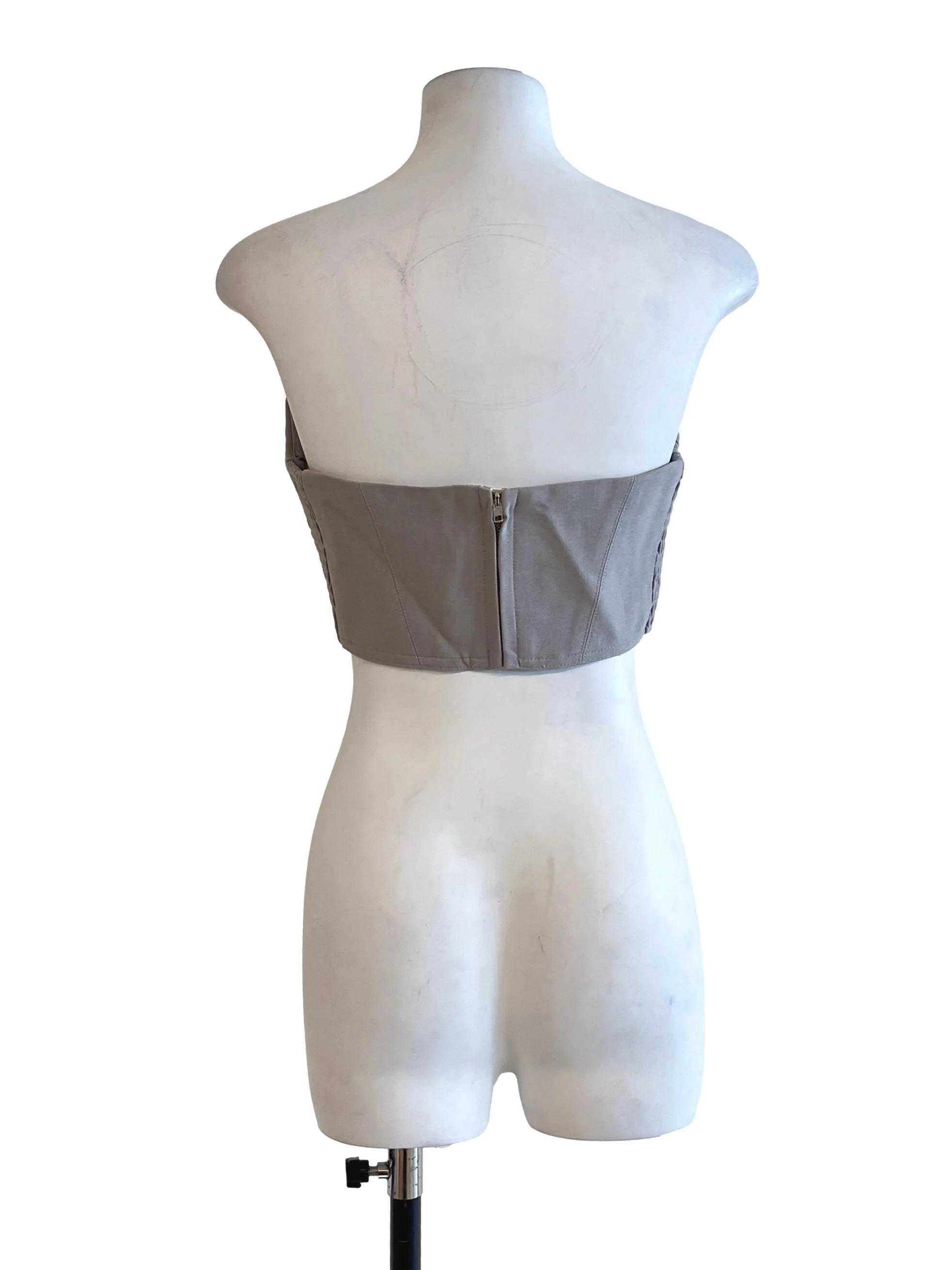 Coin Grey Strapless Top LB - Image 2