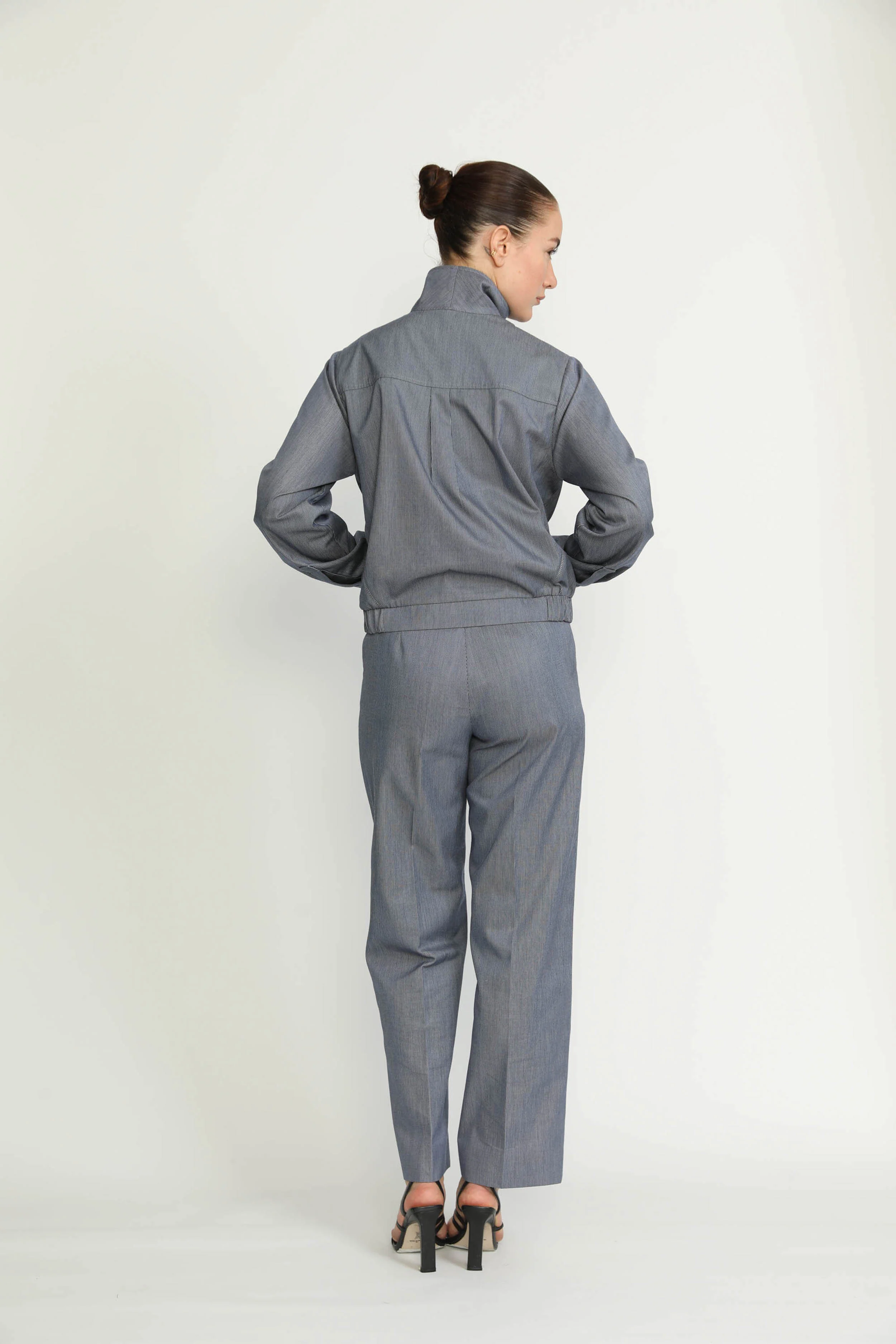 Colombier Jacket - Utility Jacket In Denim Blue Pinstripe  CSN - Image 4