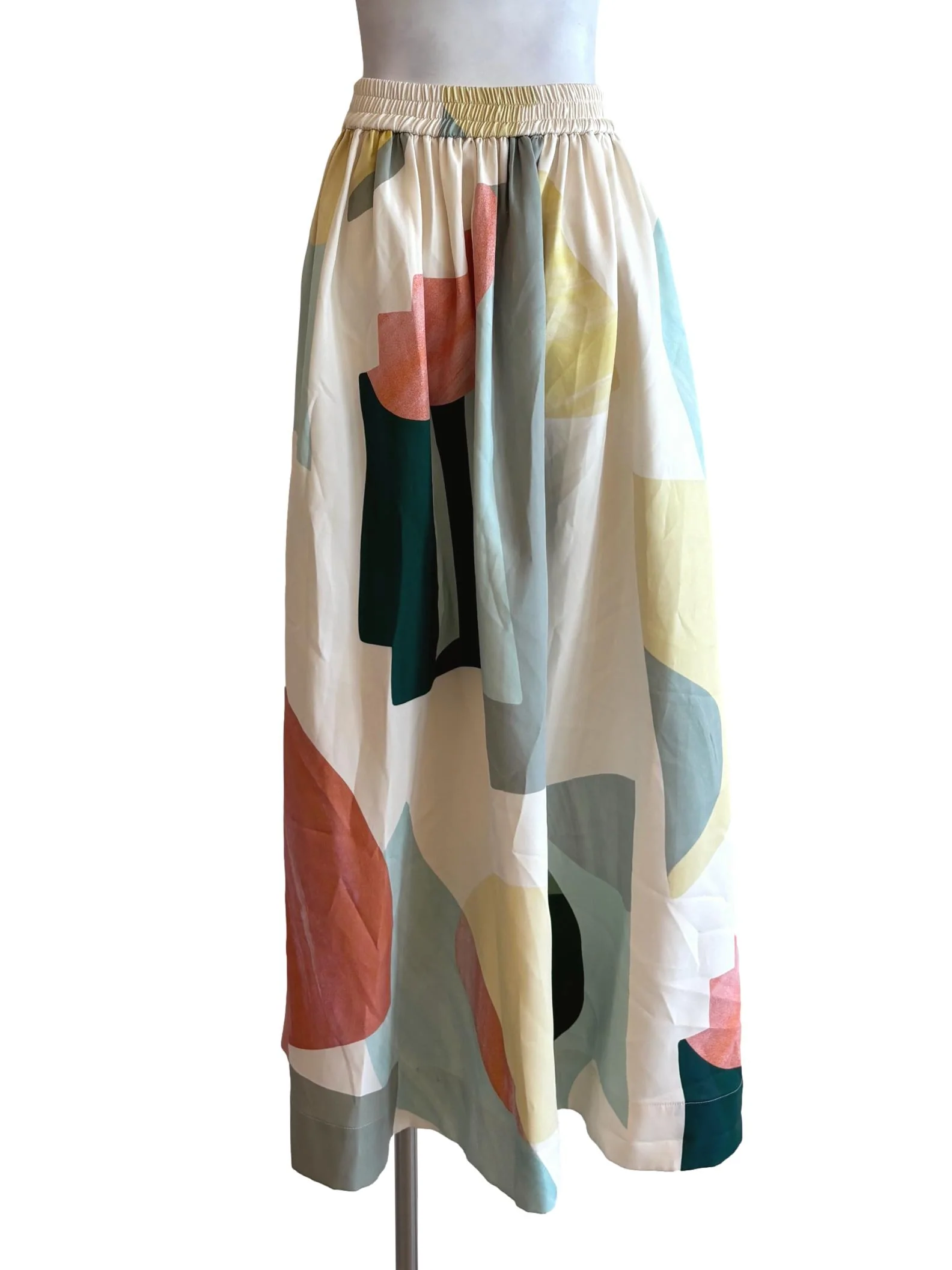 Colourful Patterned A-Line Skirt LB - Image 2