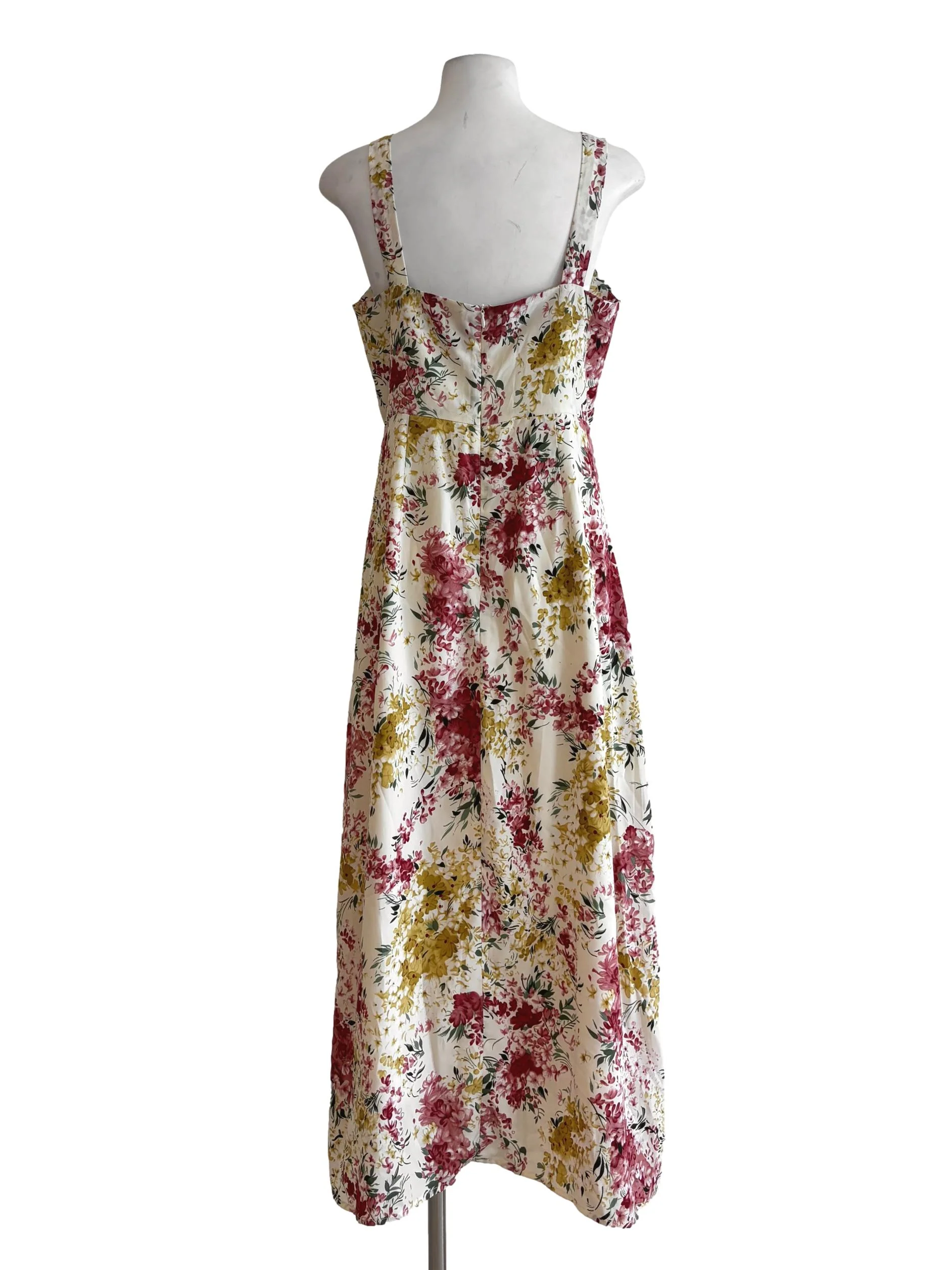 Cornsilk Floral Apron Neck Dress TEM - Image 2