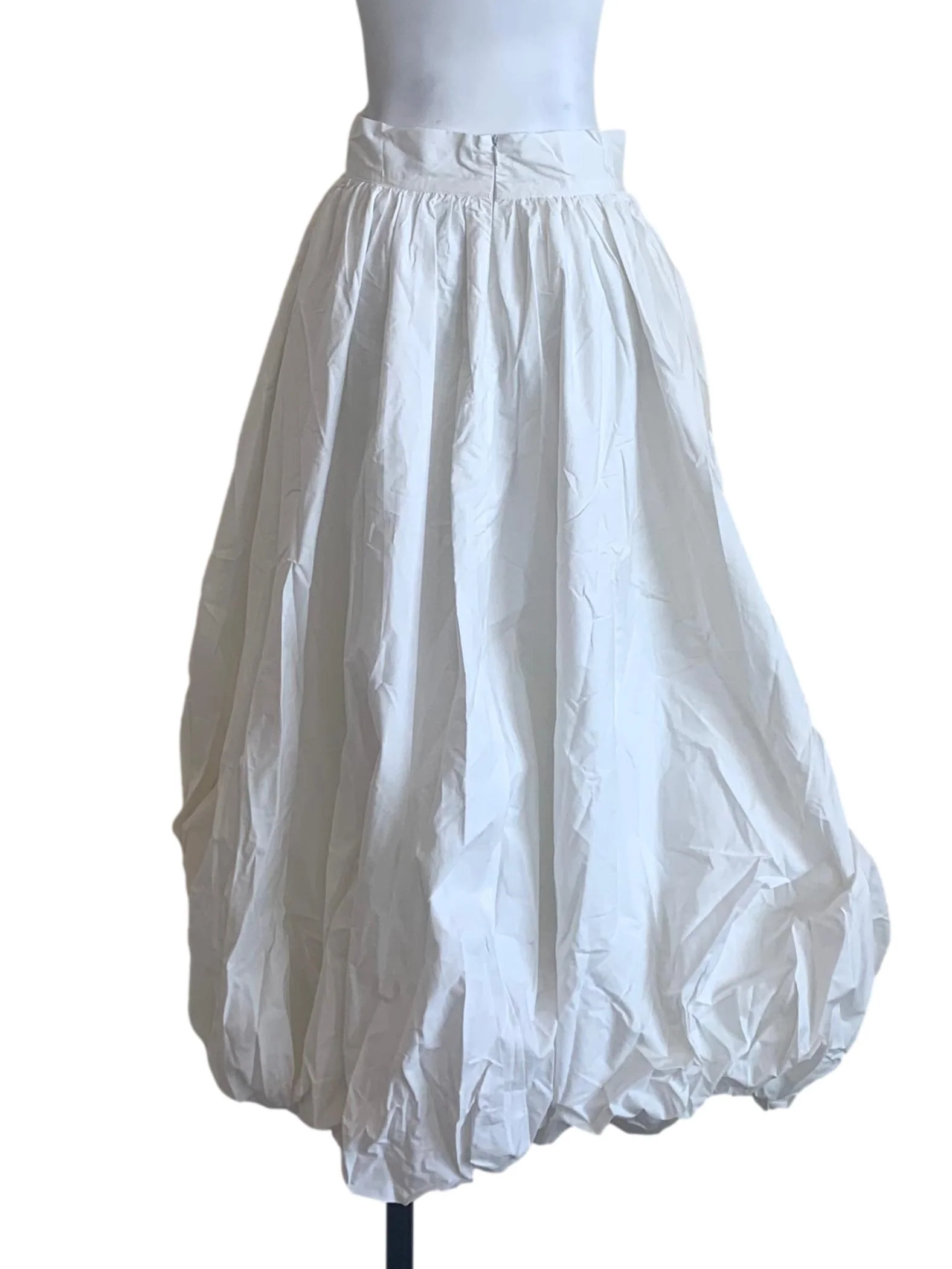 Cotton White Balloon Skirt - Image 2