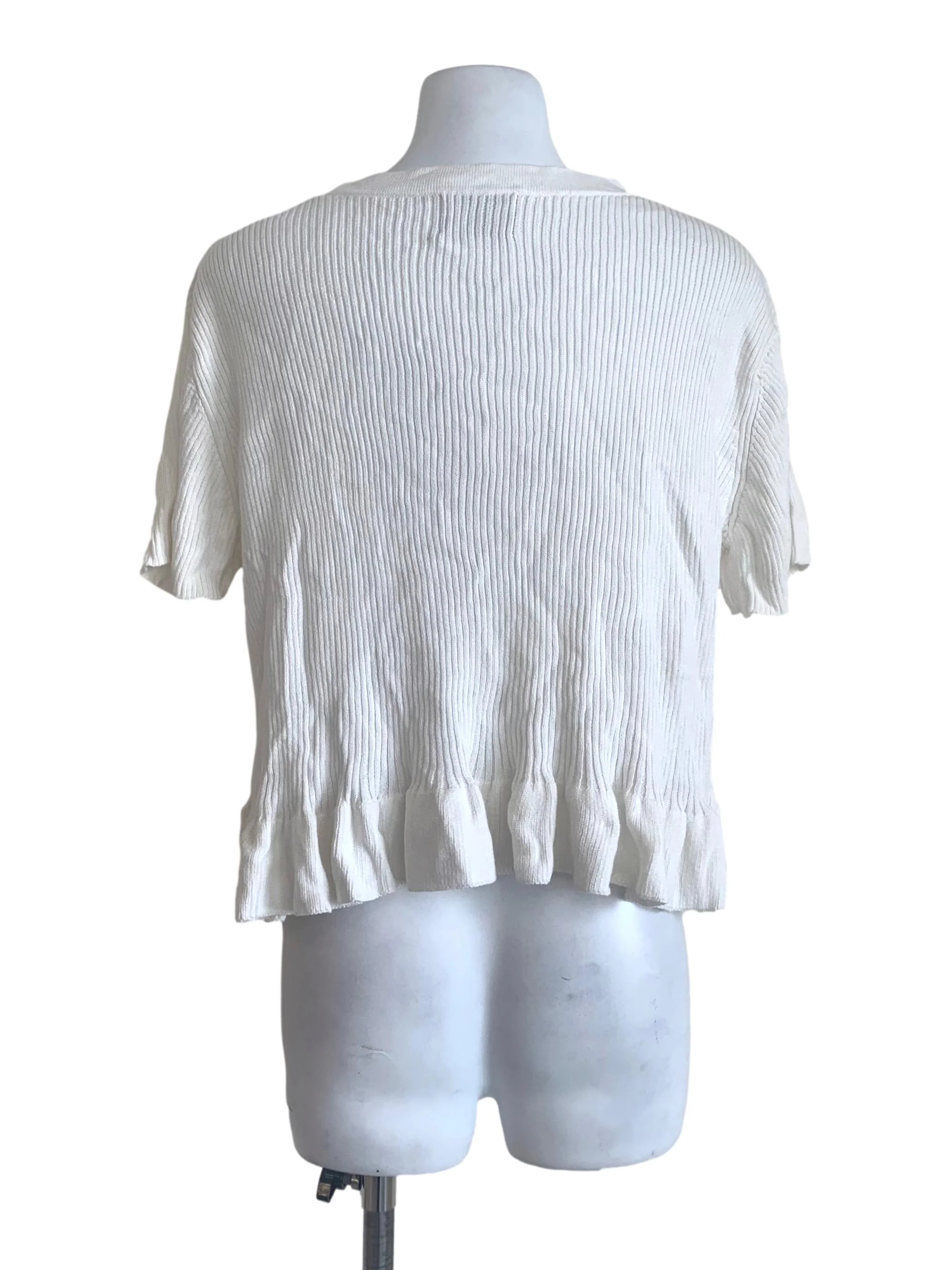 Cotton White Buttoned Top - Image 2