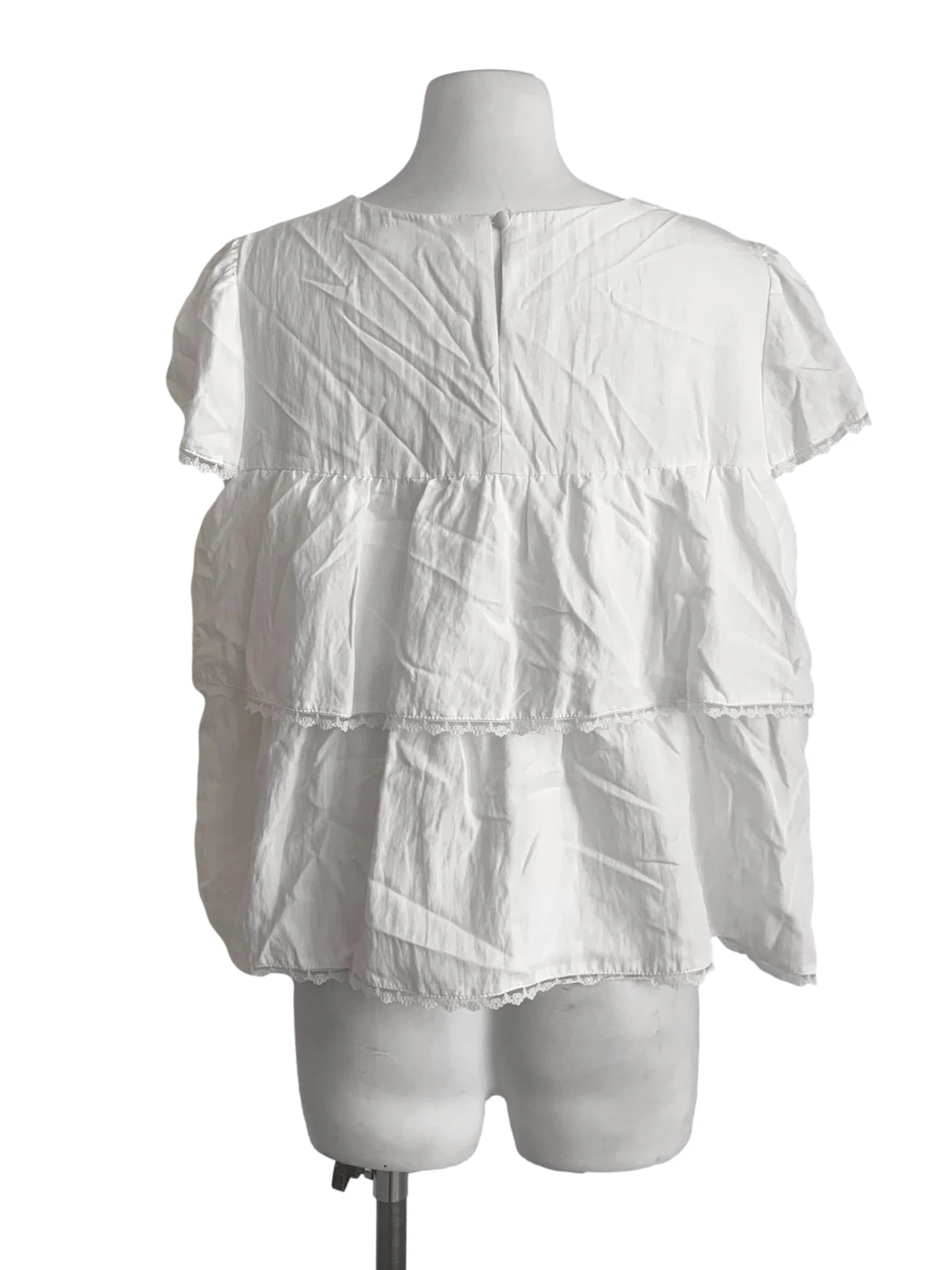 Cotton White Tiered Top - Image 2
