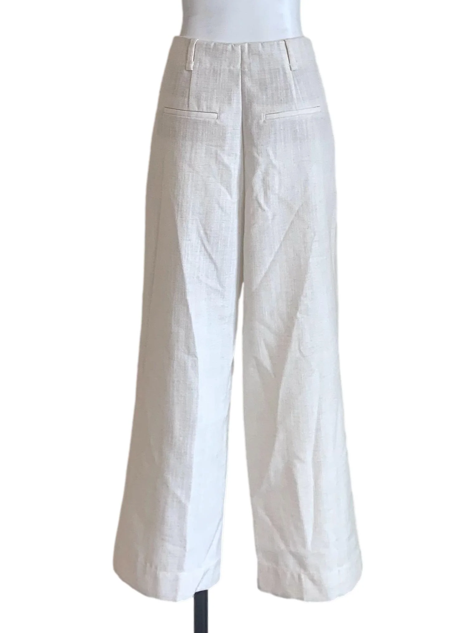 Cotton White Wide Leg Pants LB - Image 2