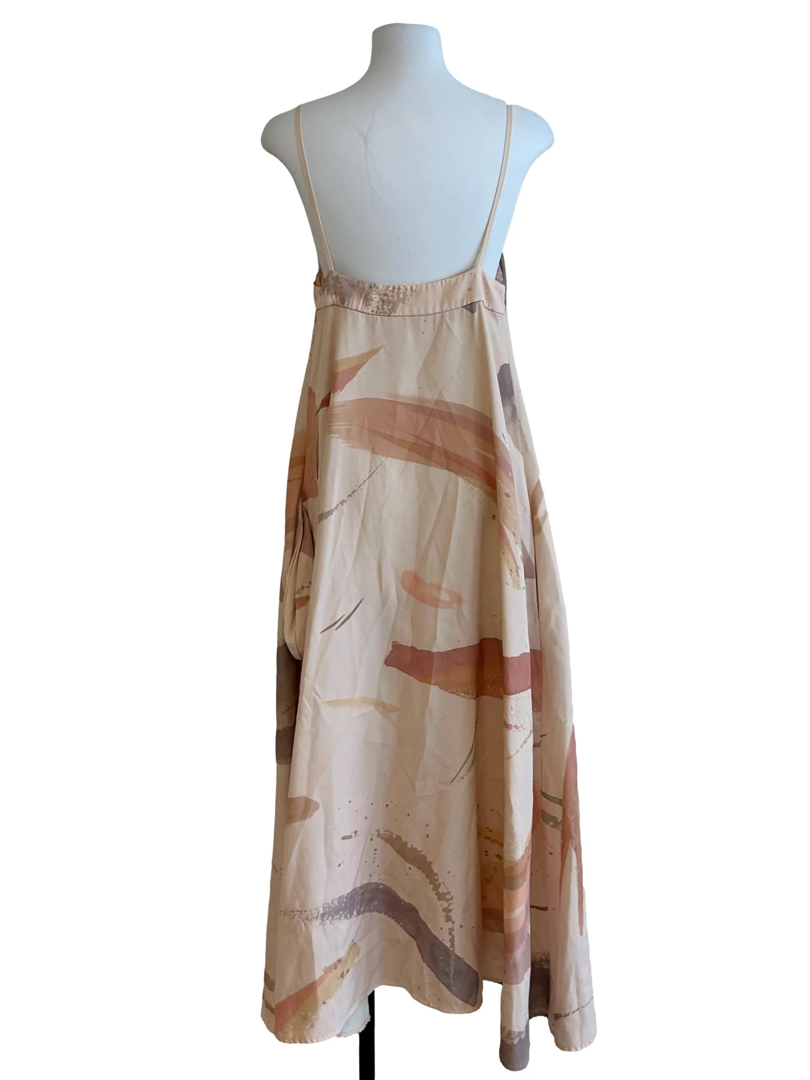 Cream Beige Spaghetti Strap Dress - Image 2