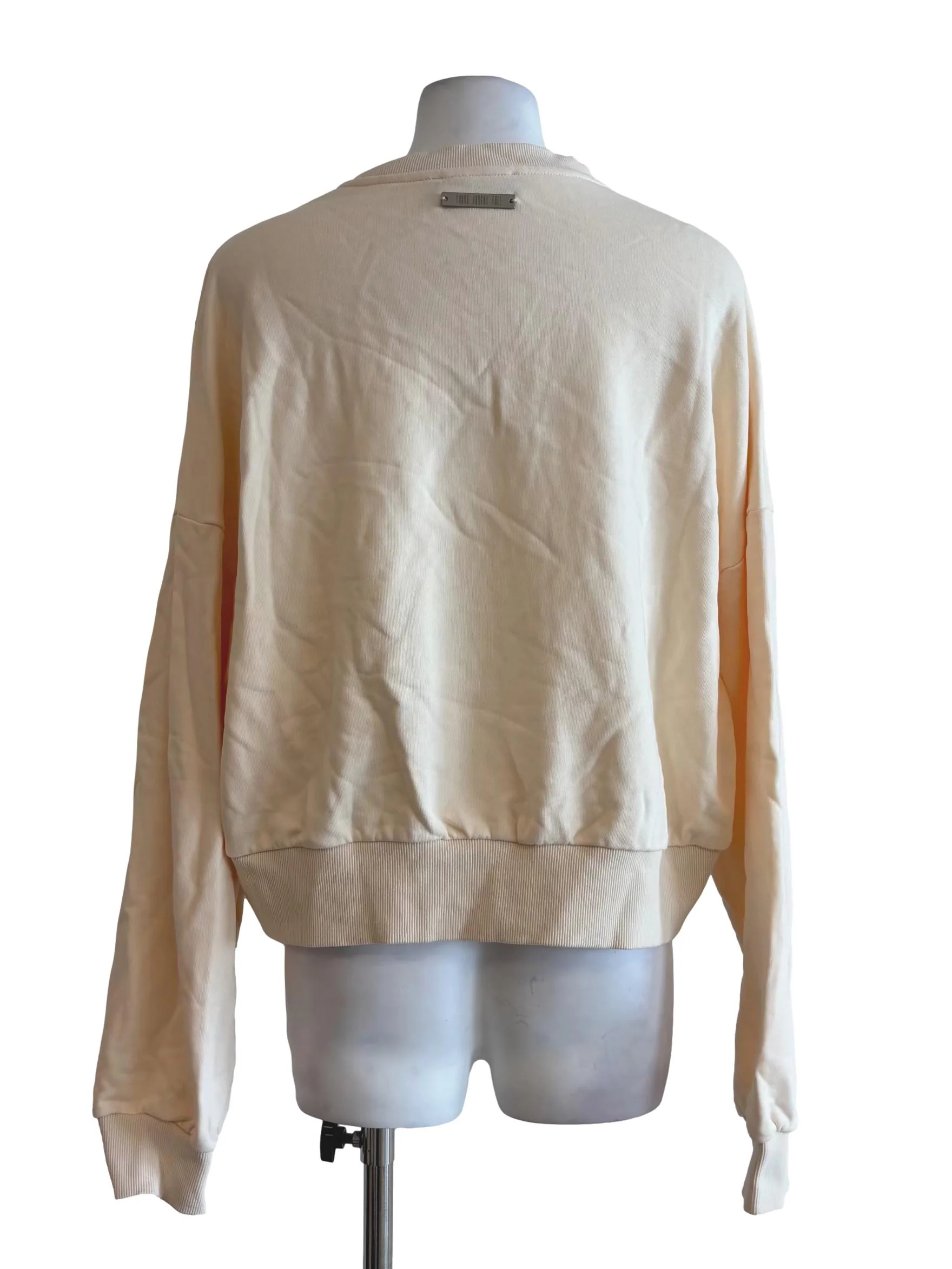 Cream Cropped Sweater - Image 2