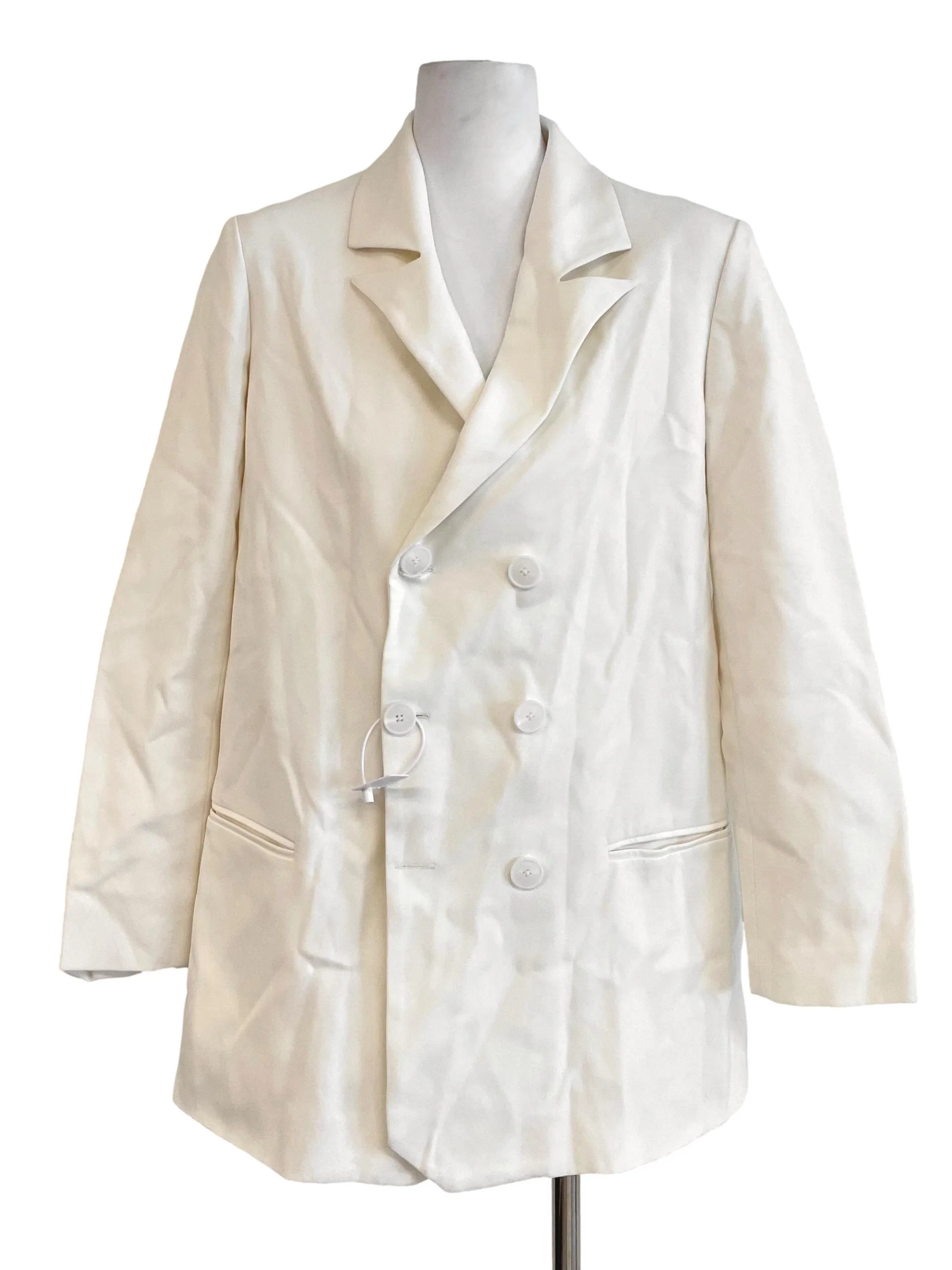 Cream Double Breasted Blazer