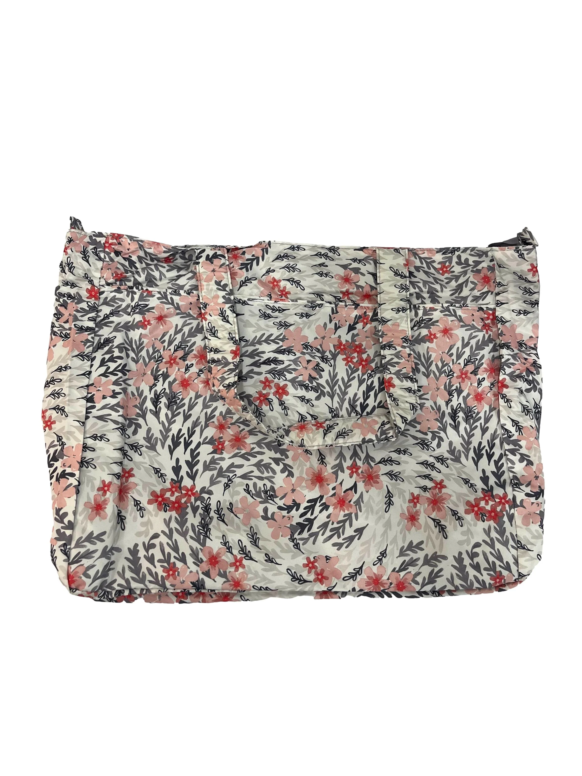 Cream Floral Large Tote Bag - Image 2