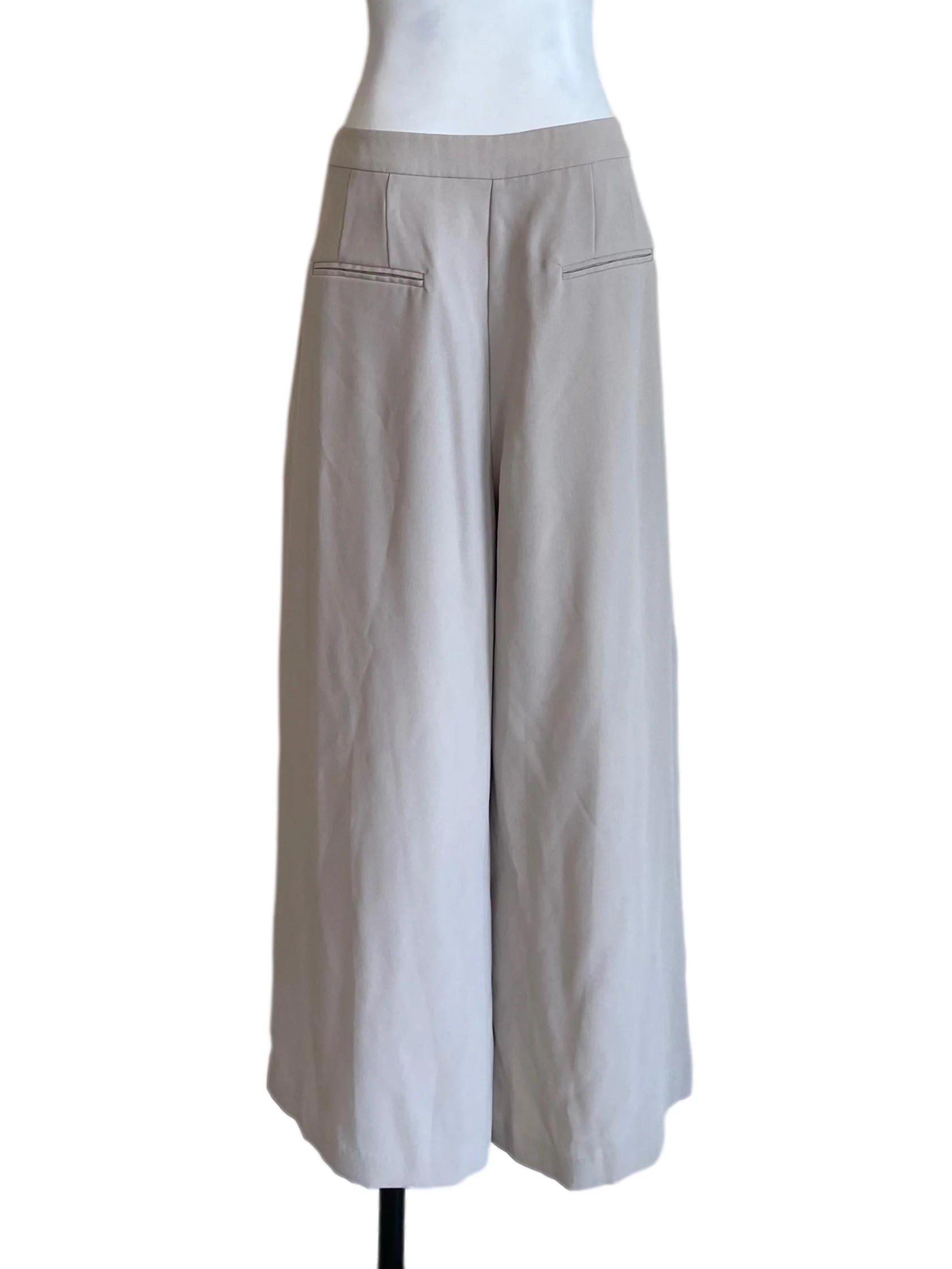 Cream High-Waisted Longline Pants OSN - Image 2
