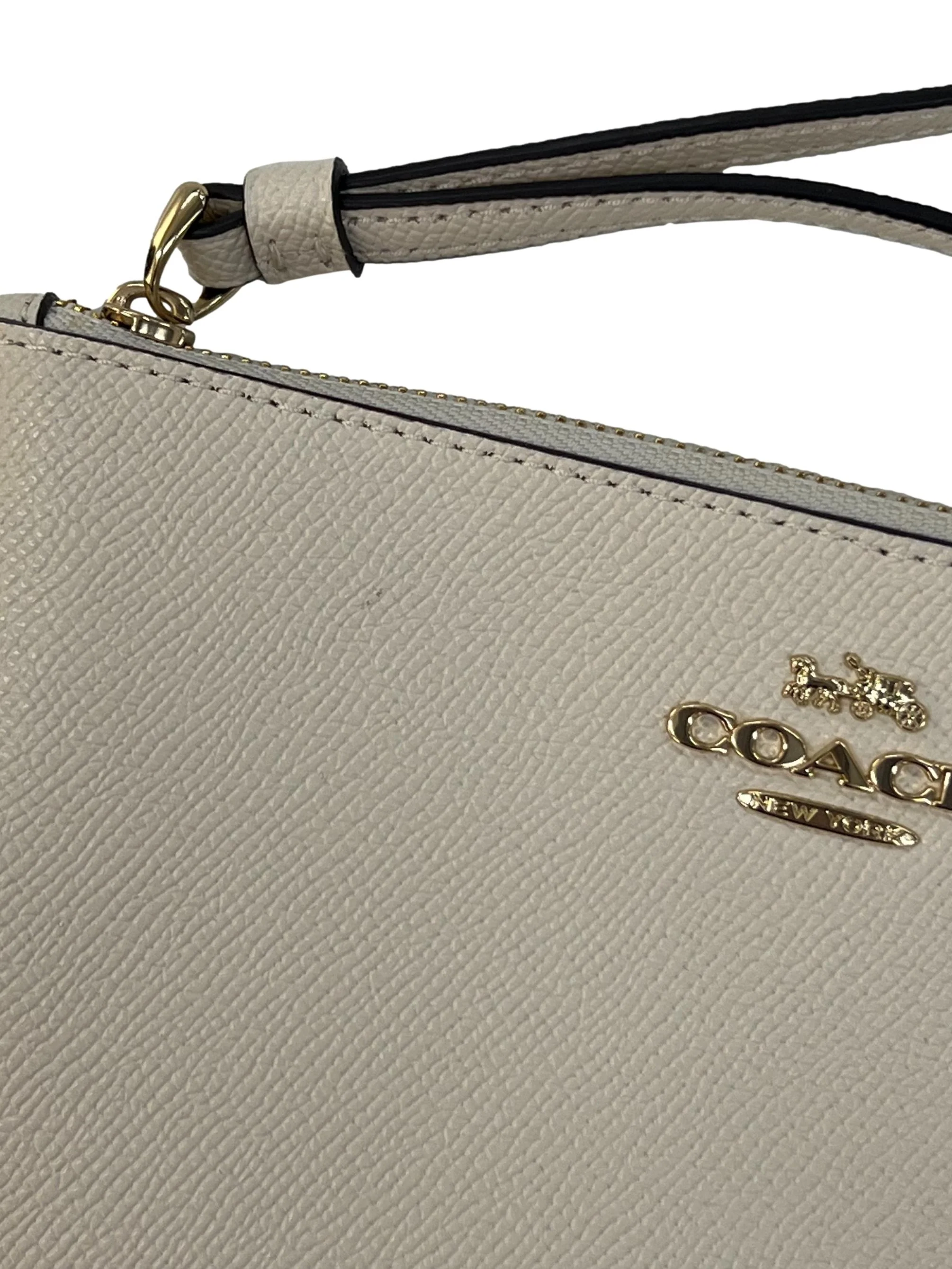Cream Large Corner Zip Wristlet - Image 3