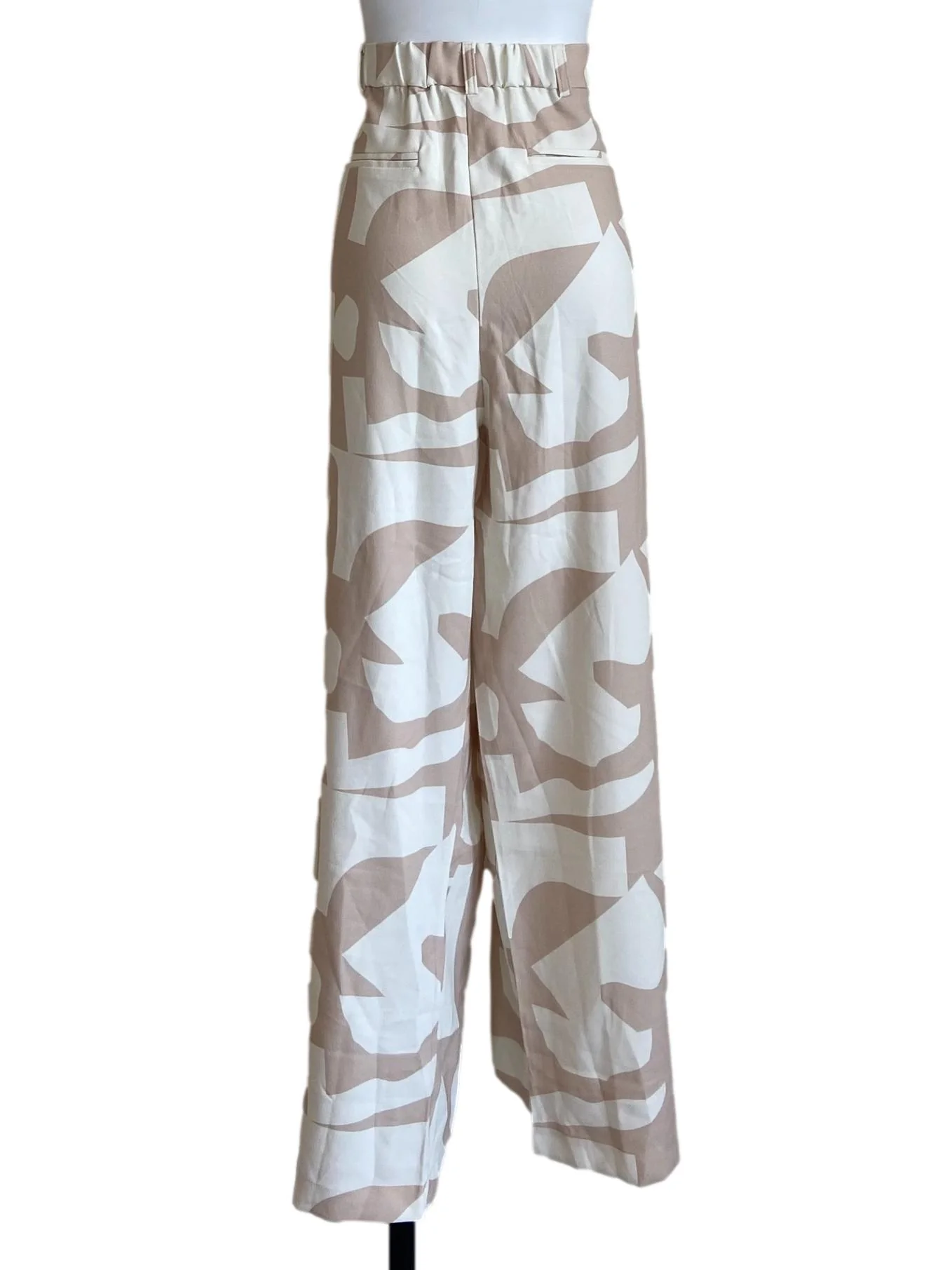 Beige Prints Straight Pants - Image 2