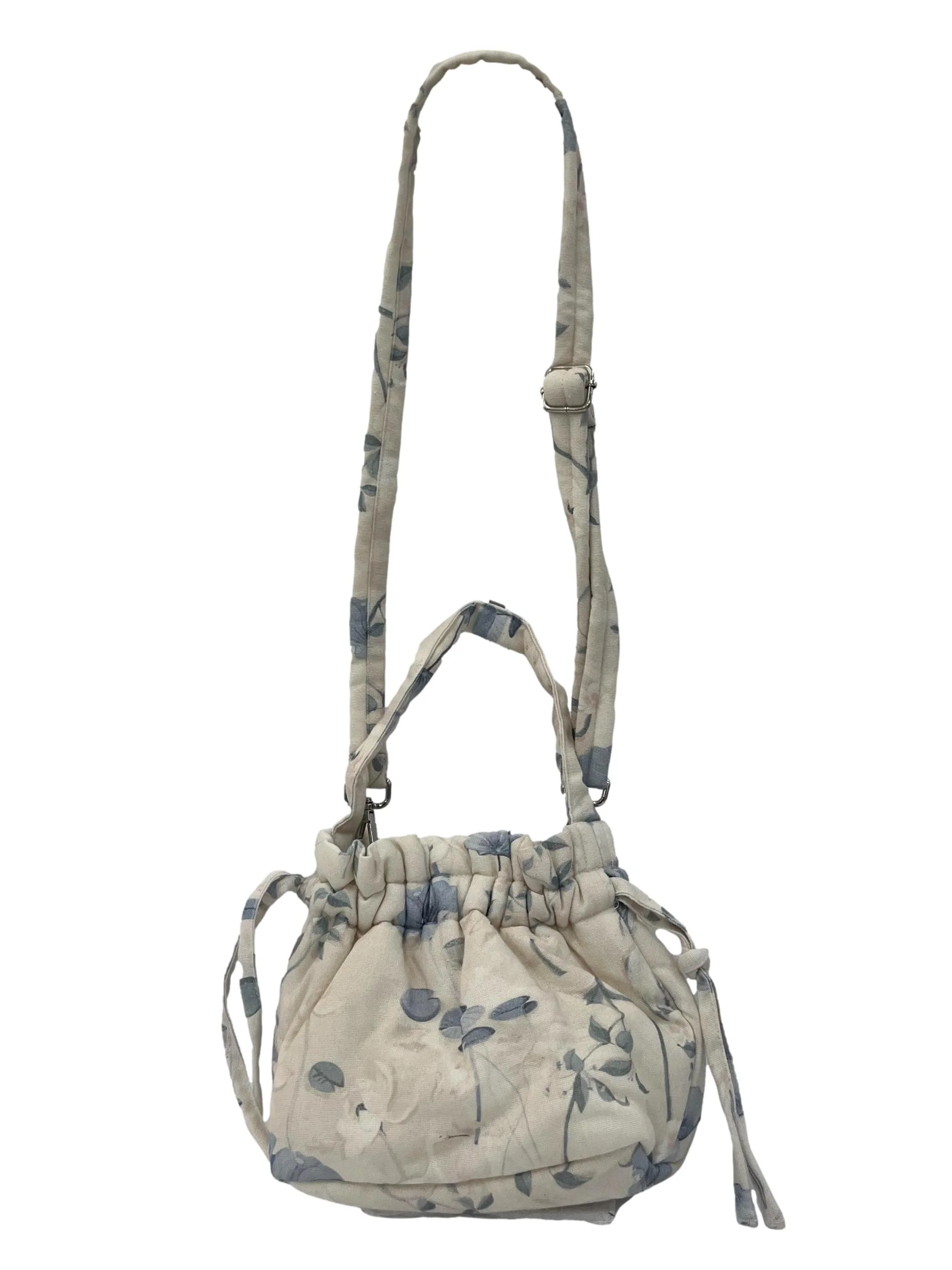 Cream Lotus In Bloom Puffy Bag - Image 2