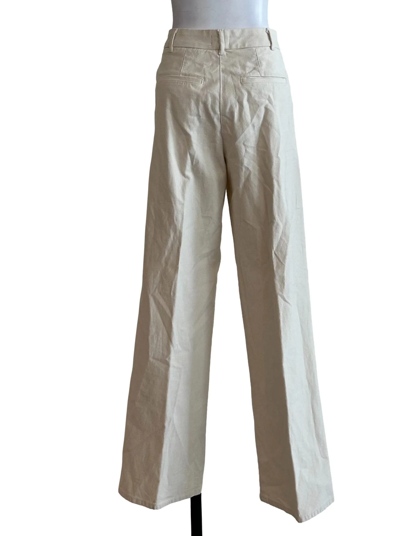 Cream Pleated Pants - Image 2