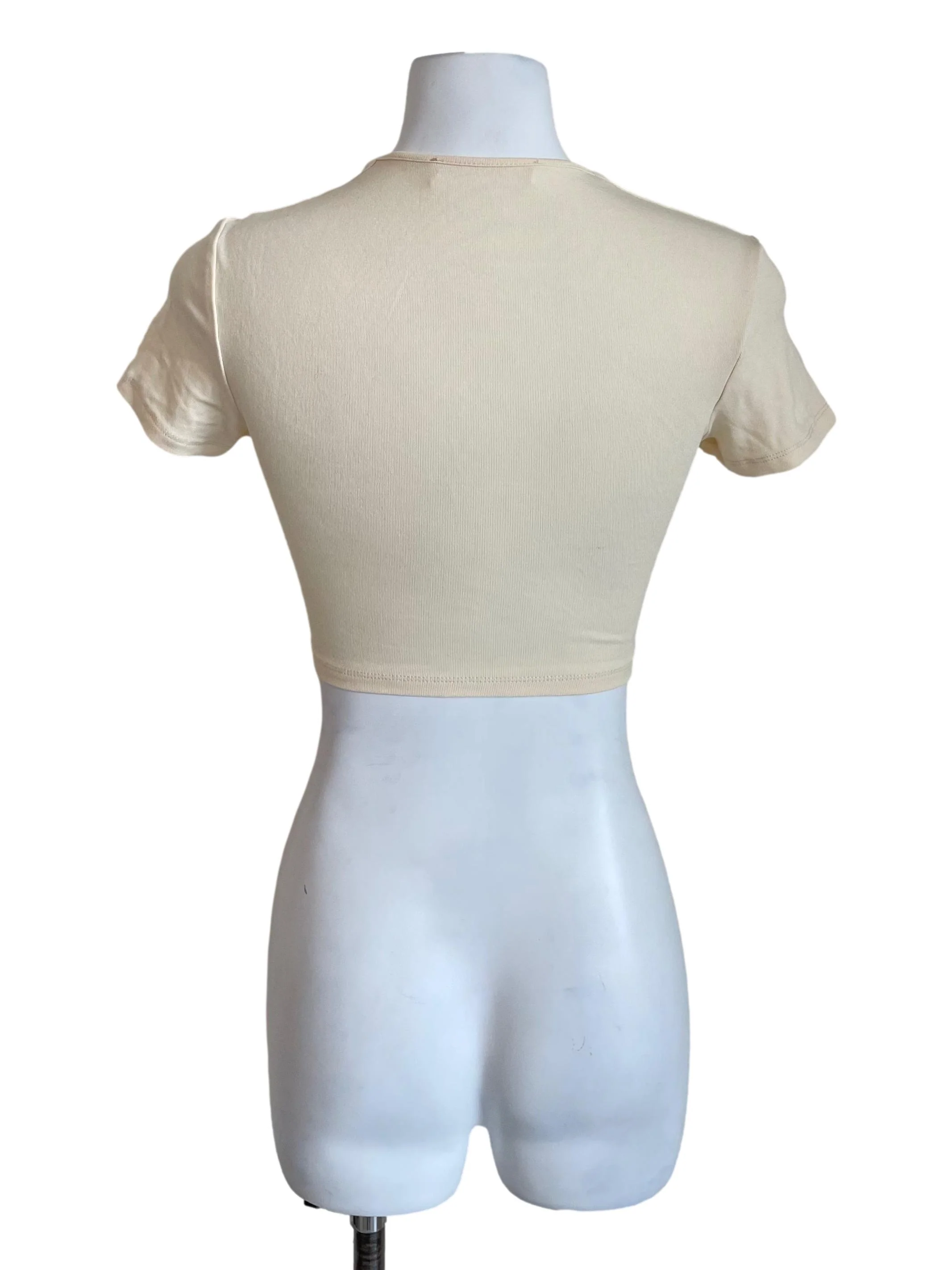 Cream Queen Anne Crop Tee - Image 2