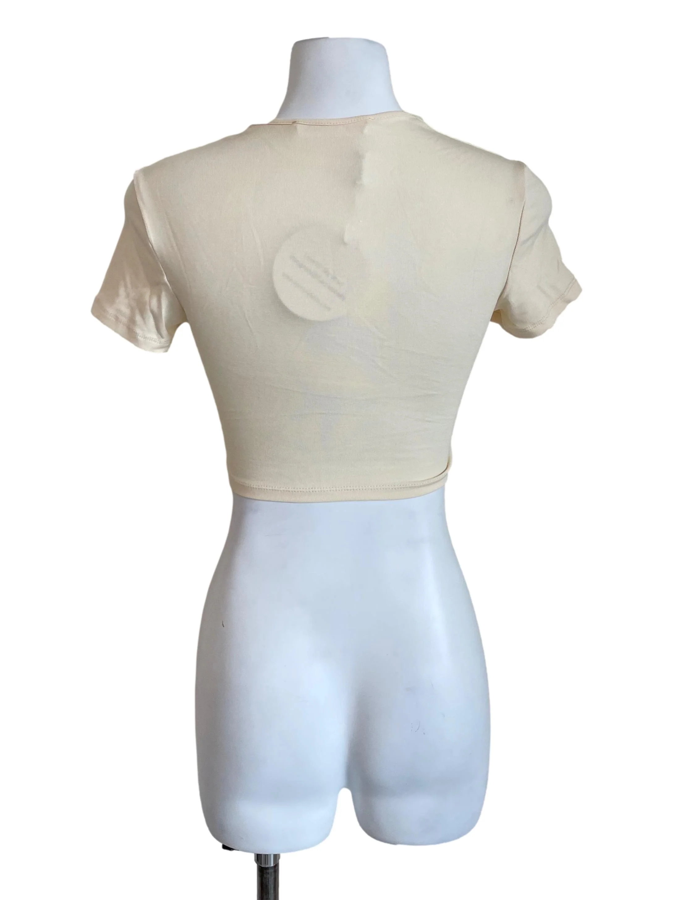 Cream Queen Anne Crop Tee - Image 2