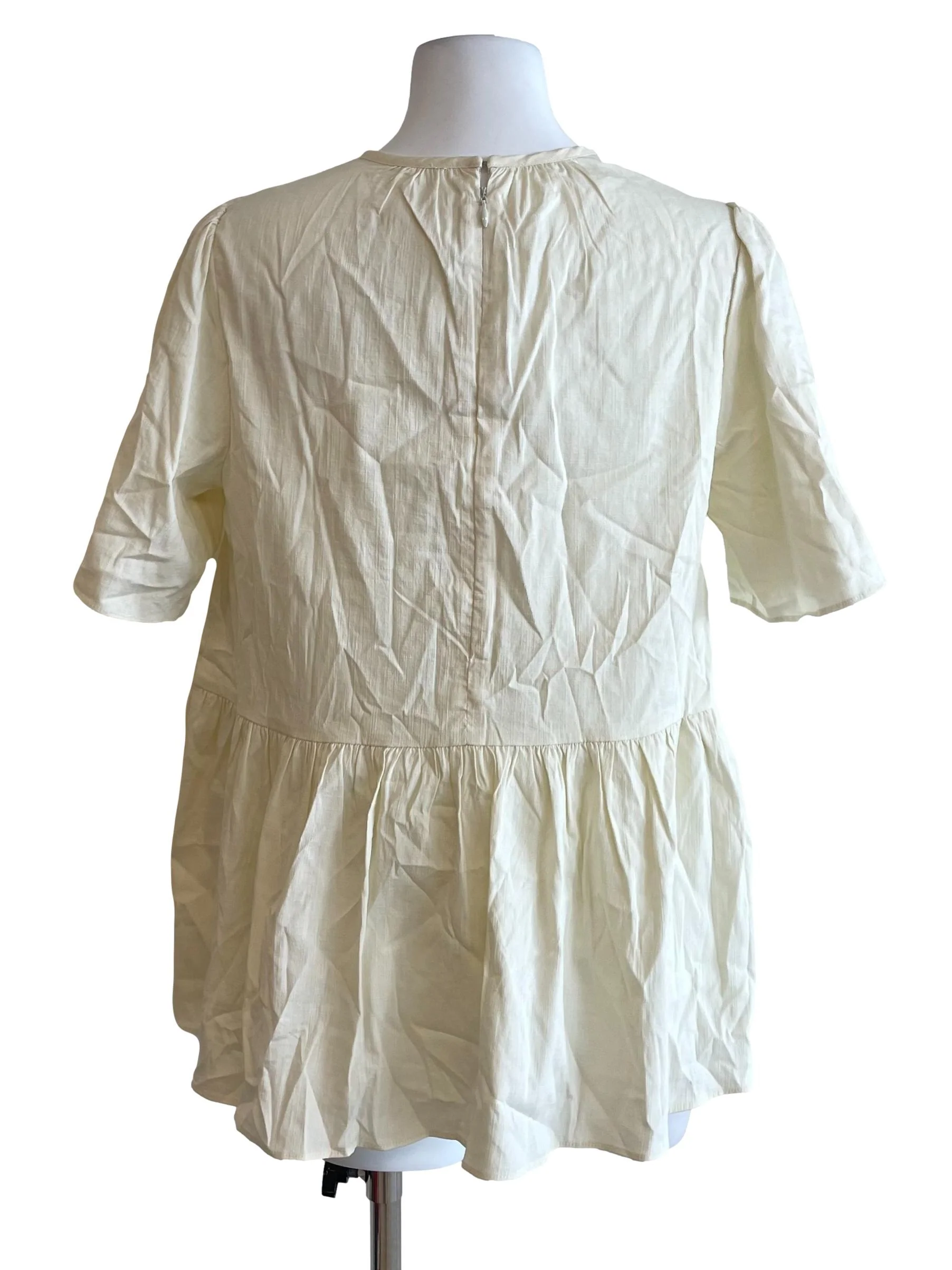 Cream Tiered Petite Top OSN - Image 2
