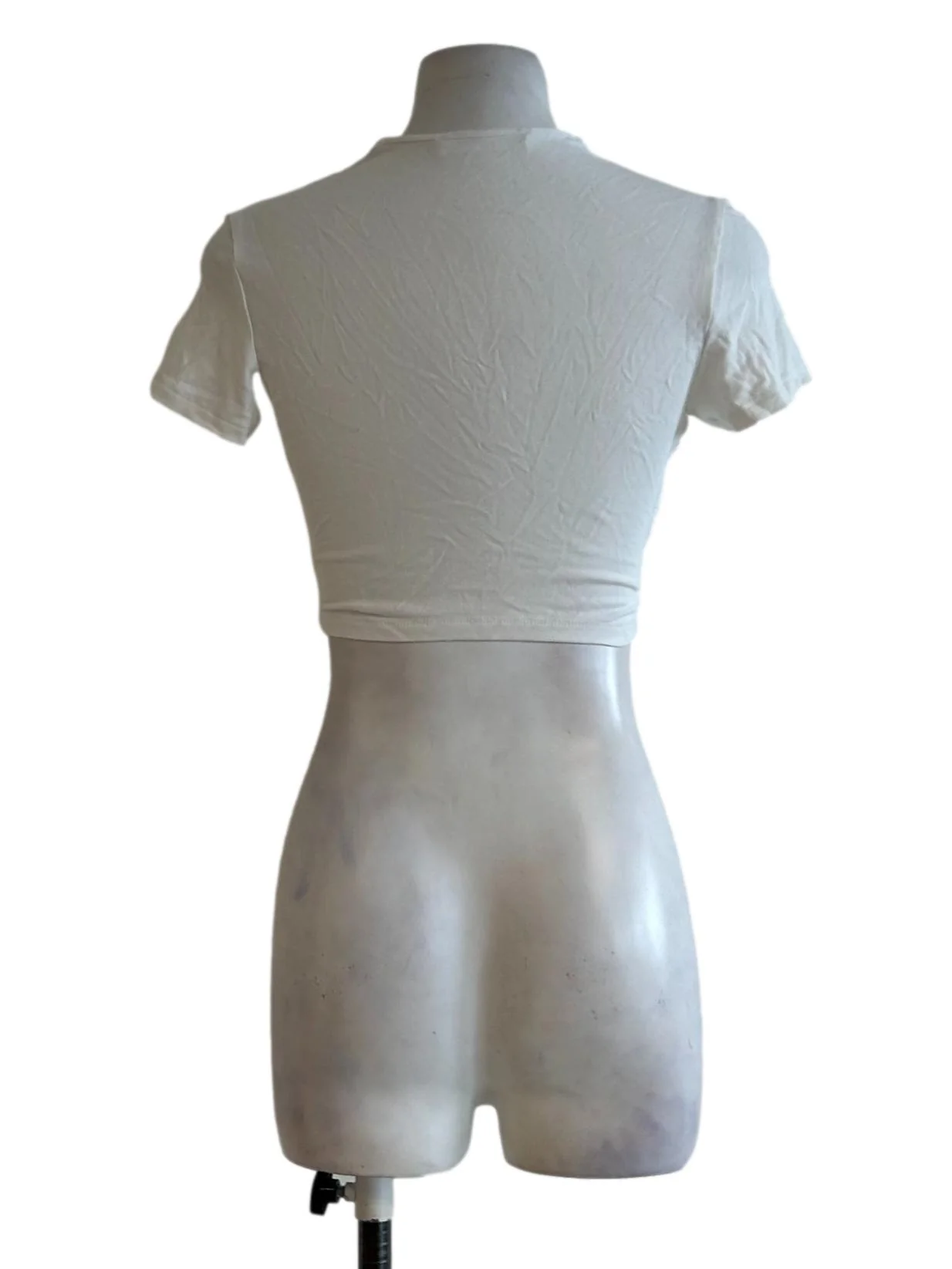 Cream White Square Neck Top - Image 2