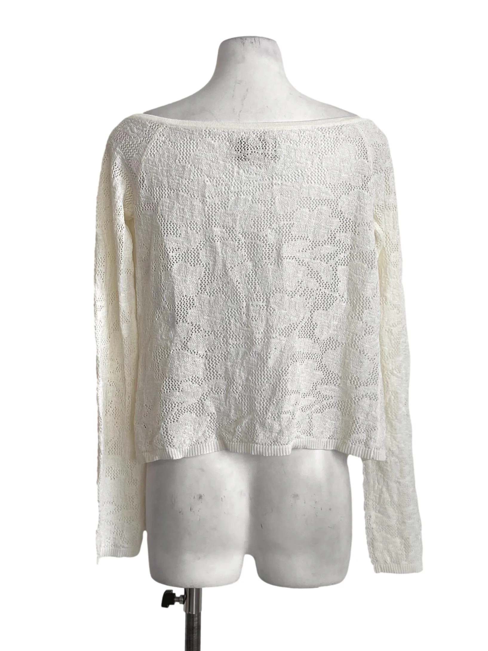 Cream White Stretchable Cardigan - Image 2