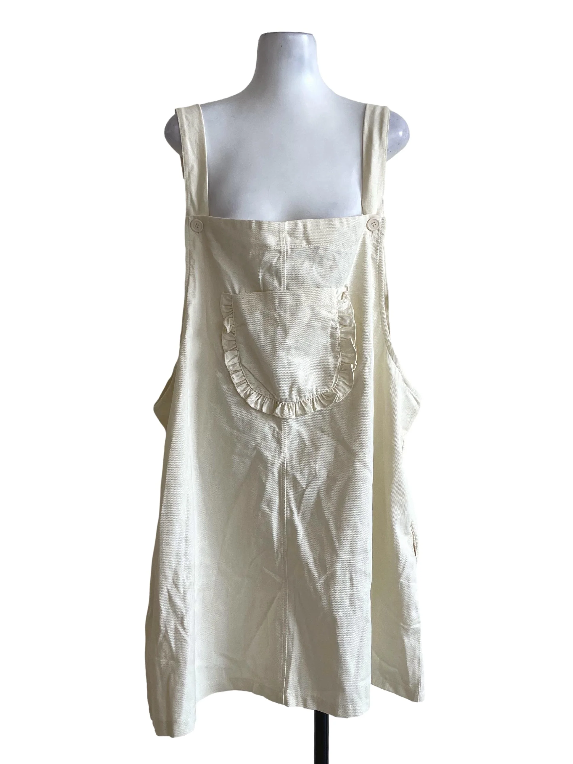 Creamy Yellow Corduroy Strap Dress