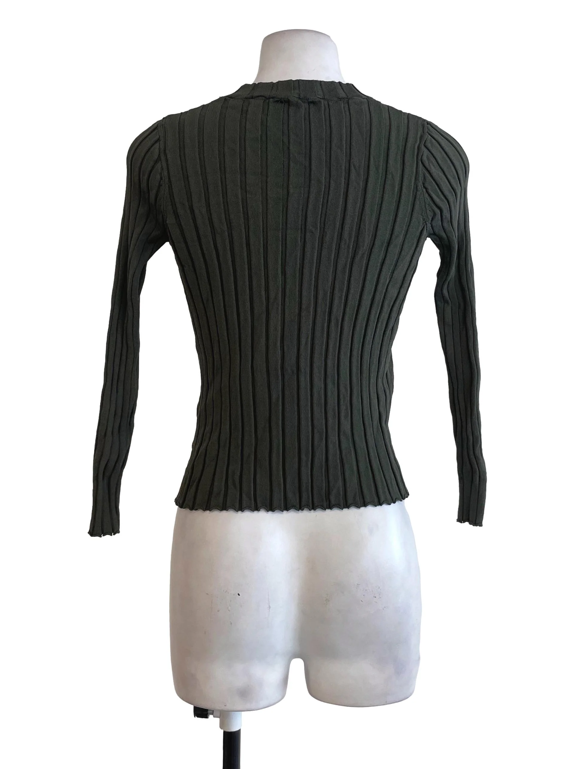 Crocodile Green Pinstripe Top - Image 3