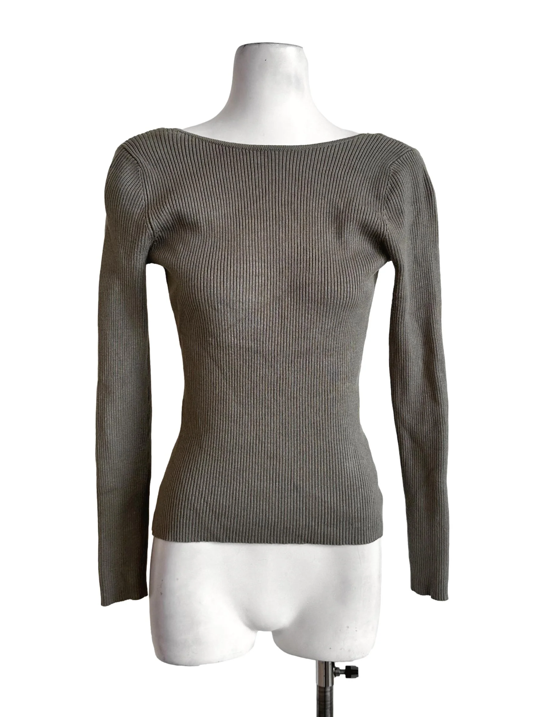Crocodile Green Pleated Long Sleeves Top LB