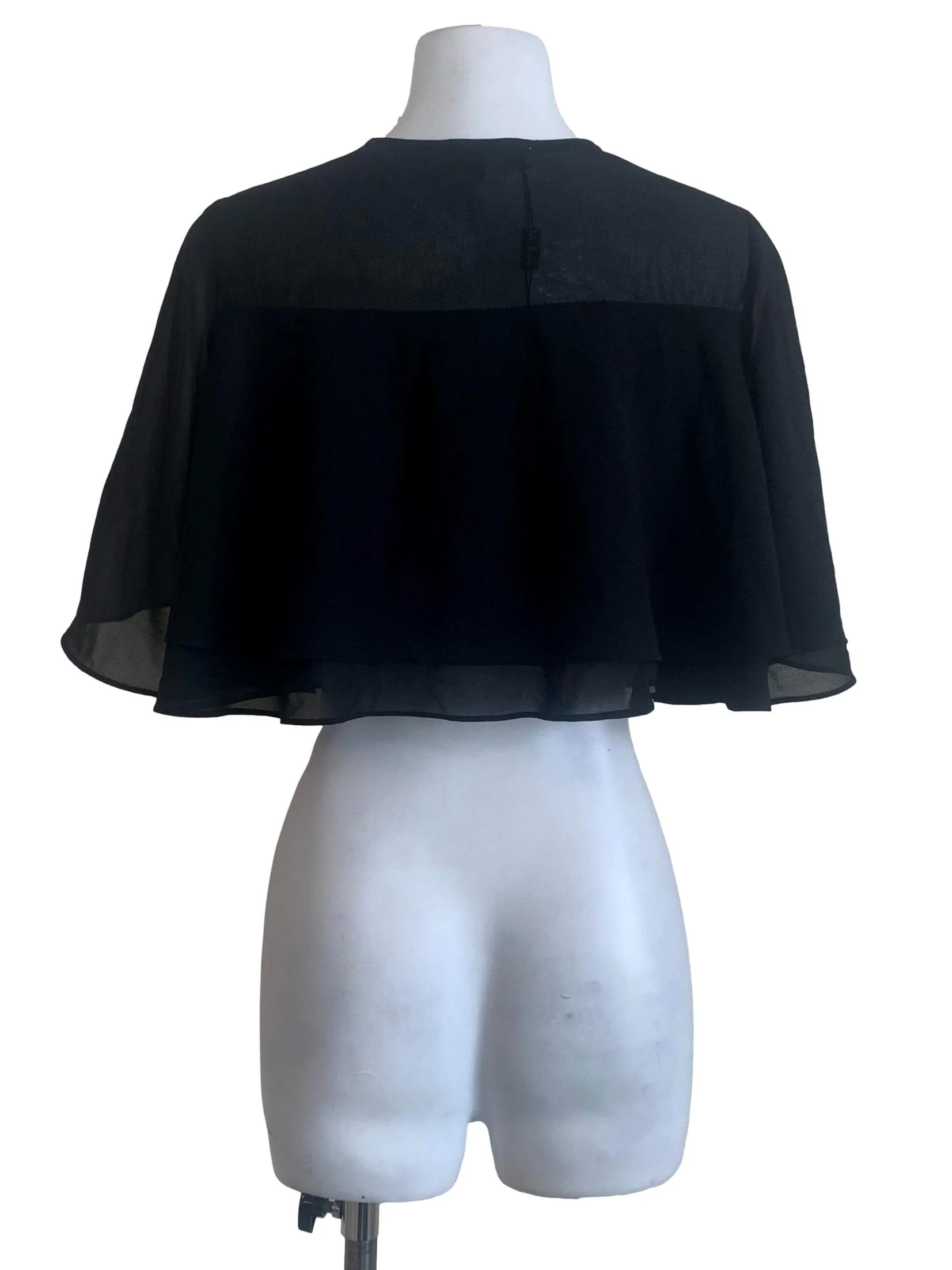 Crow Black Cape Sleeves Cardigan LB - Image 2