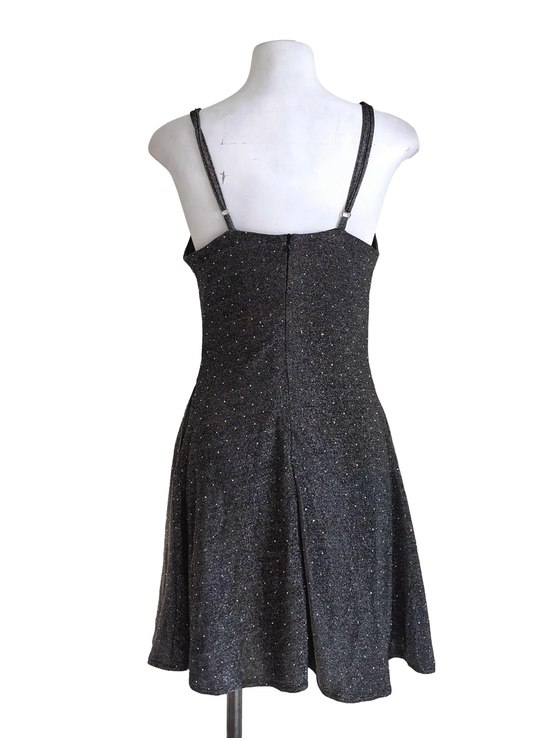 Crow Black Glitter Pattern Dress - Image 2