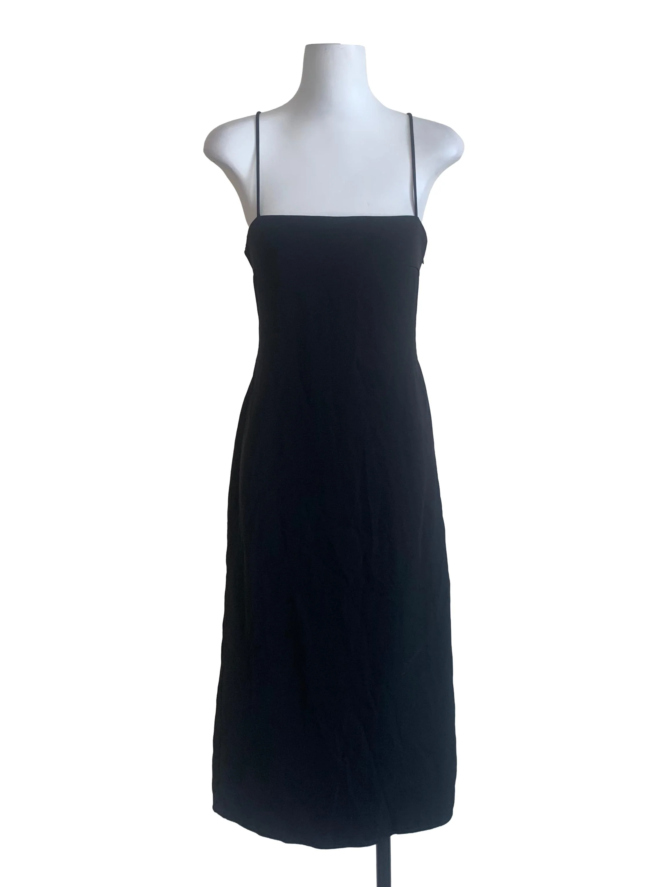 Crow Black Spaghetti Strap Dress