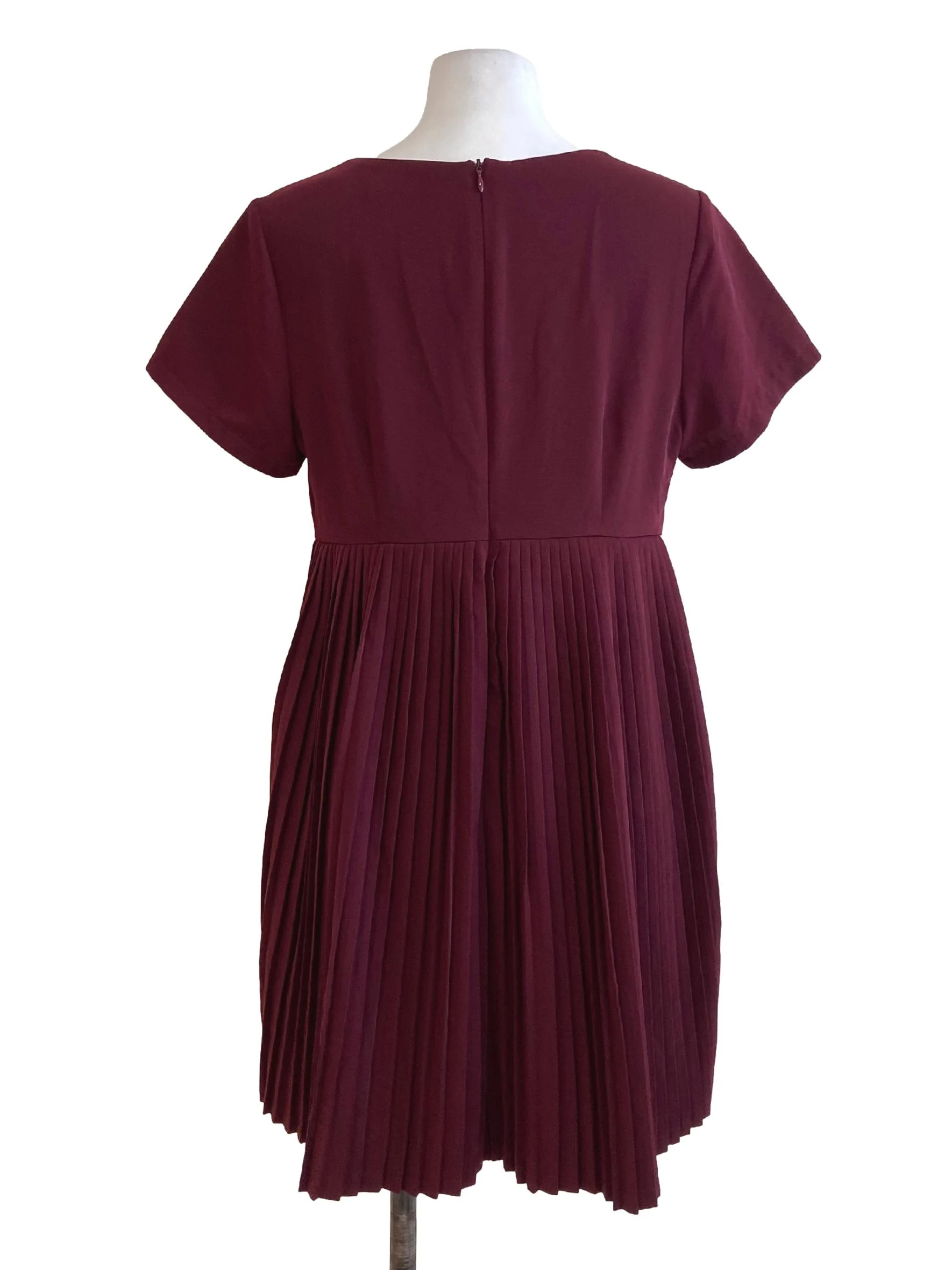 Currant Red Twill Half Accordion Apron Dress - Image 2