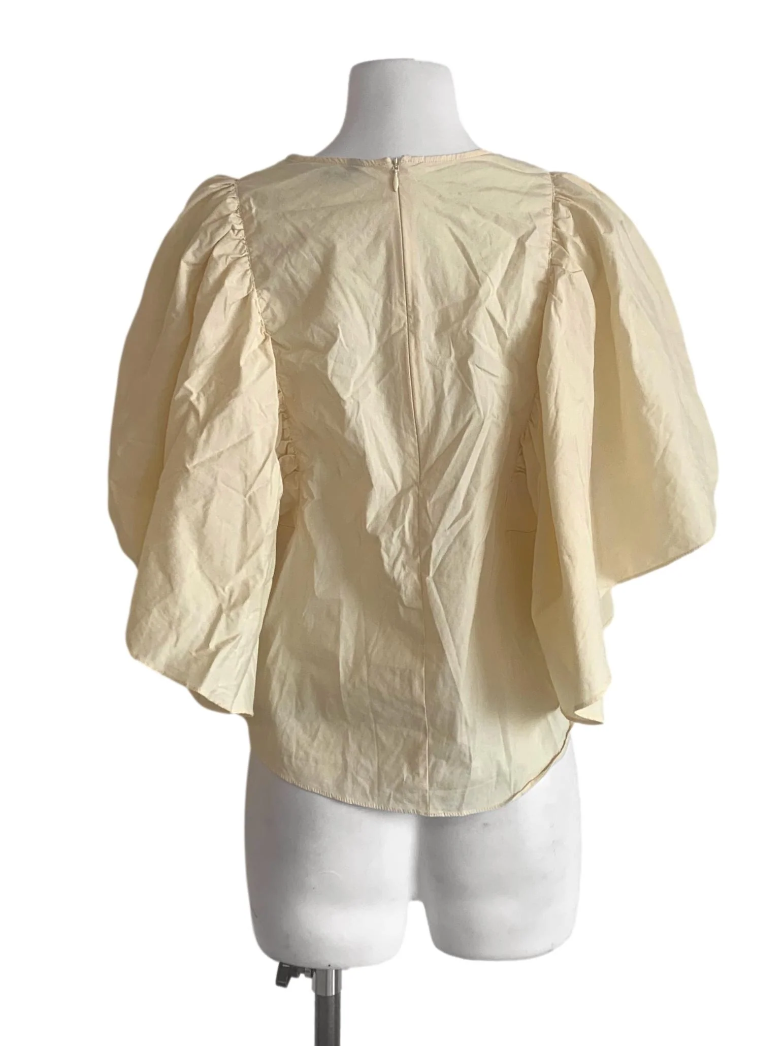 Daffodil Yellow Circular-Cap Sleeves Top - Image 2