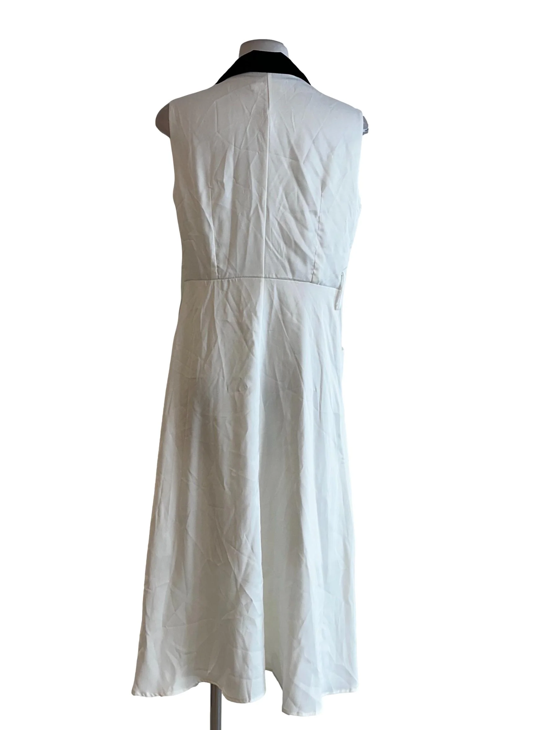 Daisy White Collar Pattern Dress - Image 2