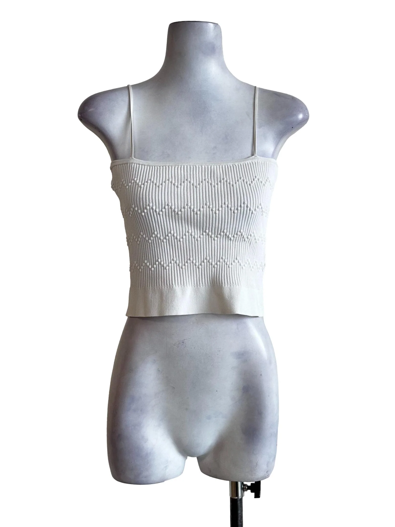 Daisy White Embroidered Sleeveless Top