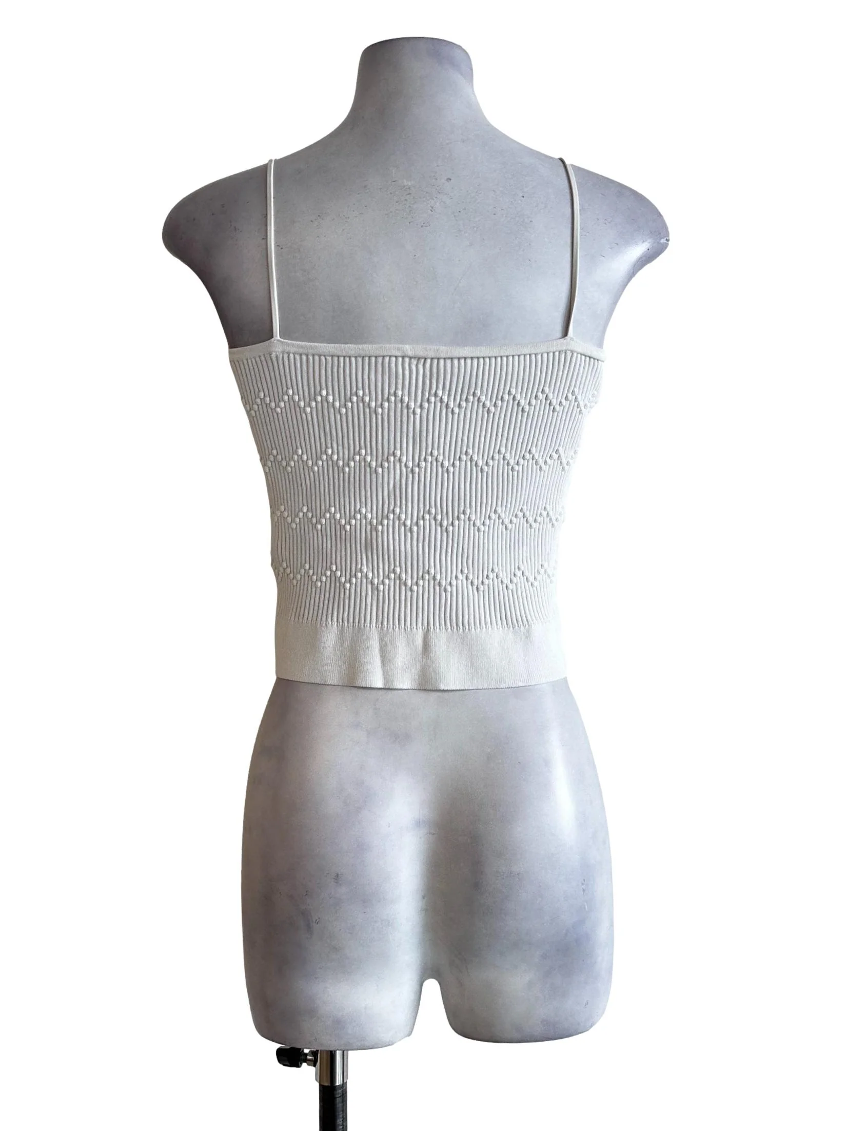 Daisy White Embroidered Sleeveless Top - Image 2