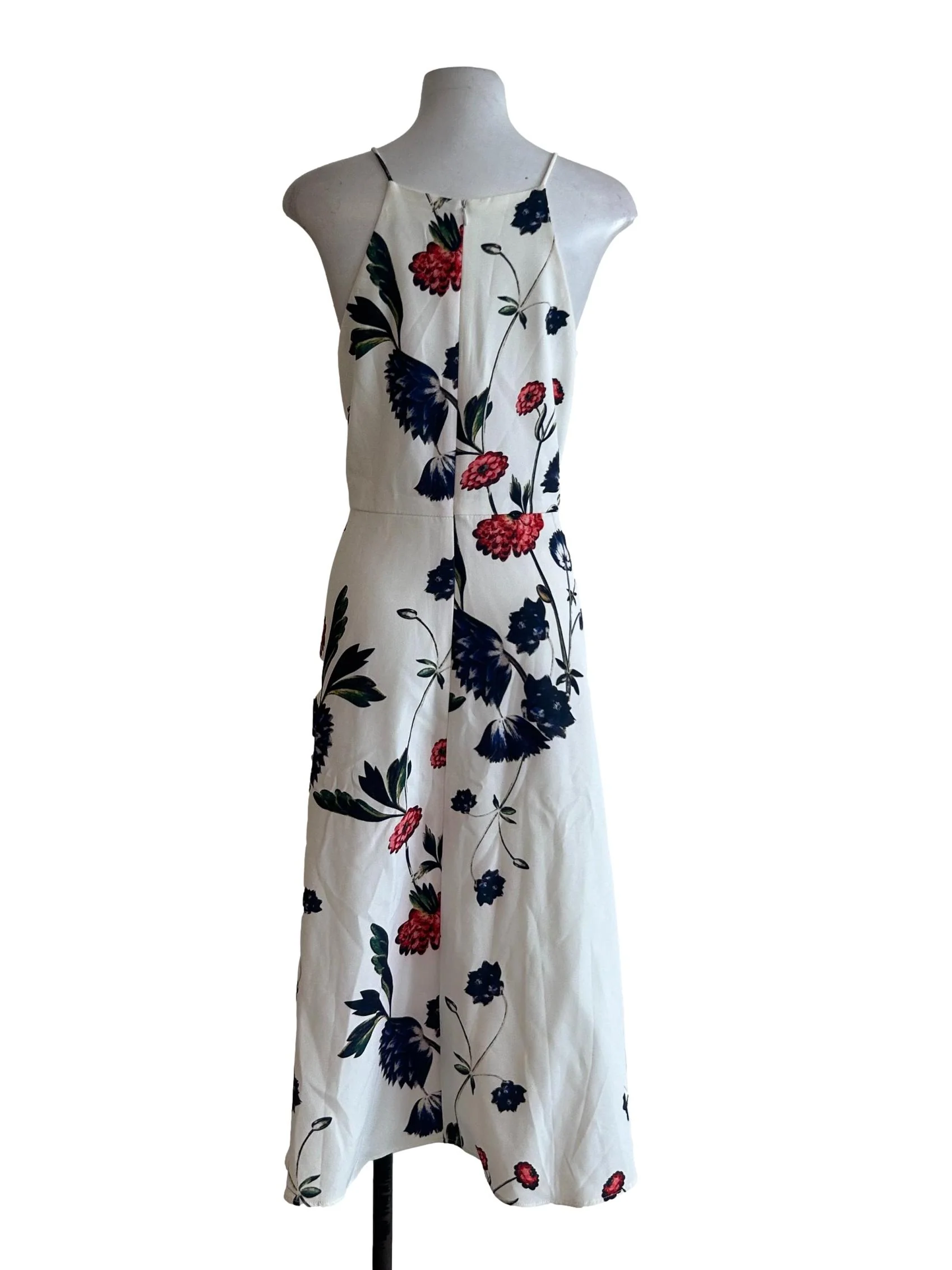 Daisy White Floral Print A-Line Dress - Image 2