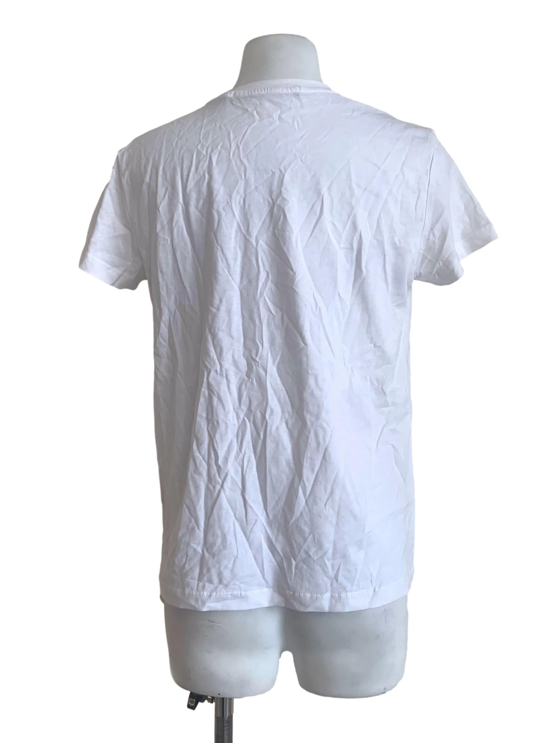 Daisy White Round Neck Tee - Image 2