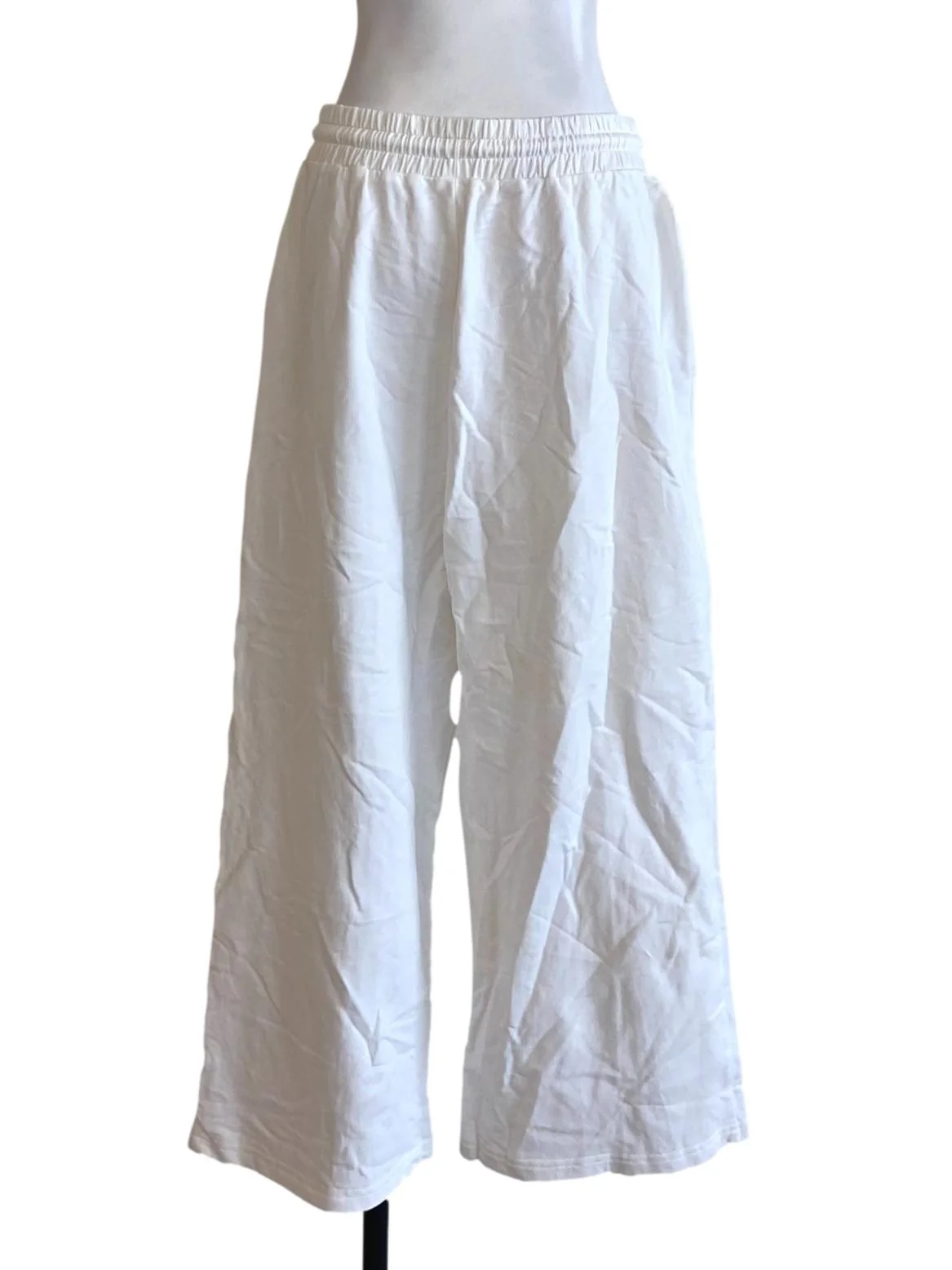 Daisy White Tie Waist Regular Track Pants - Image 2