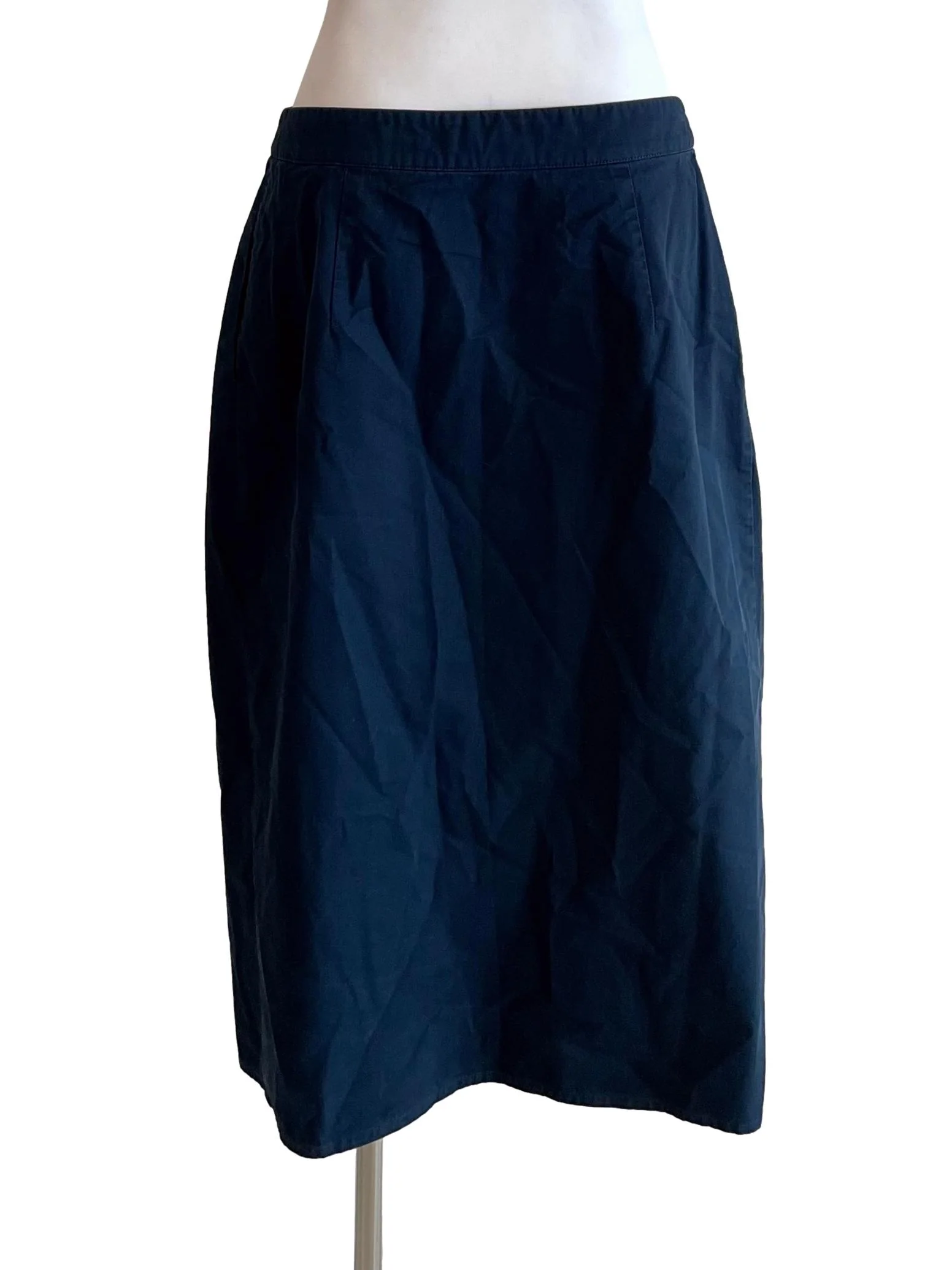 Dark Aegean Pleated Pencil Skirt LB - Image 2