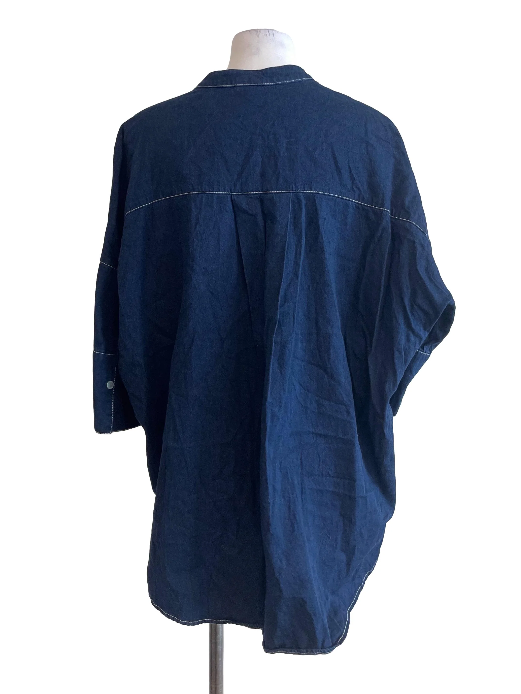 Dark Blue Denim Shirt - Image 2