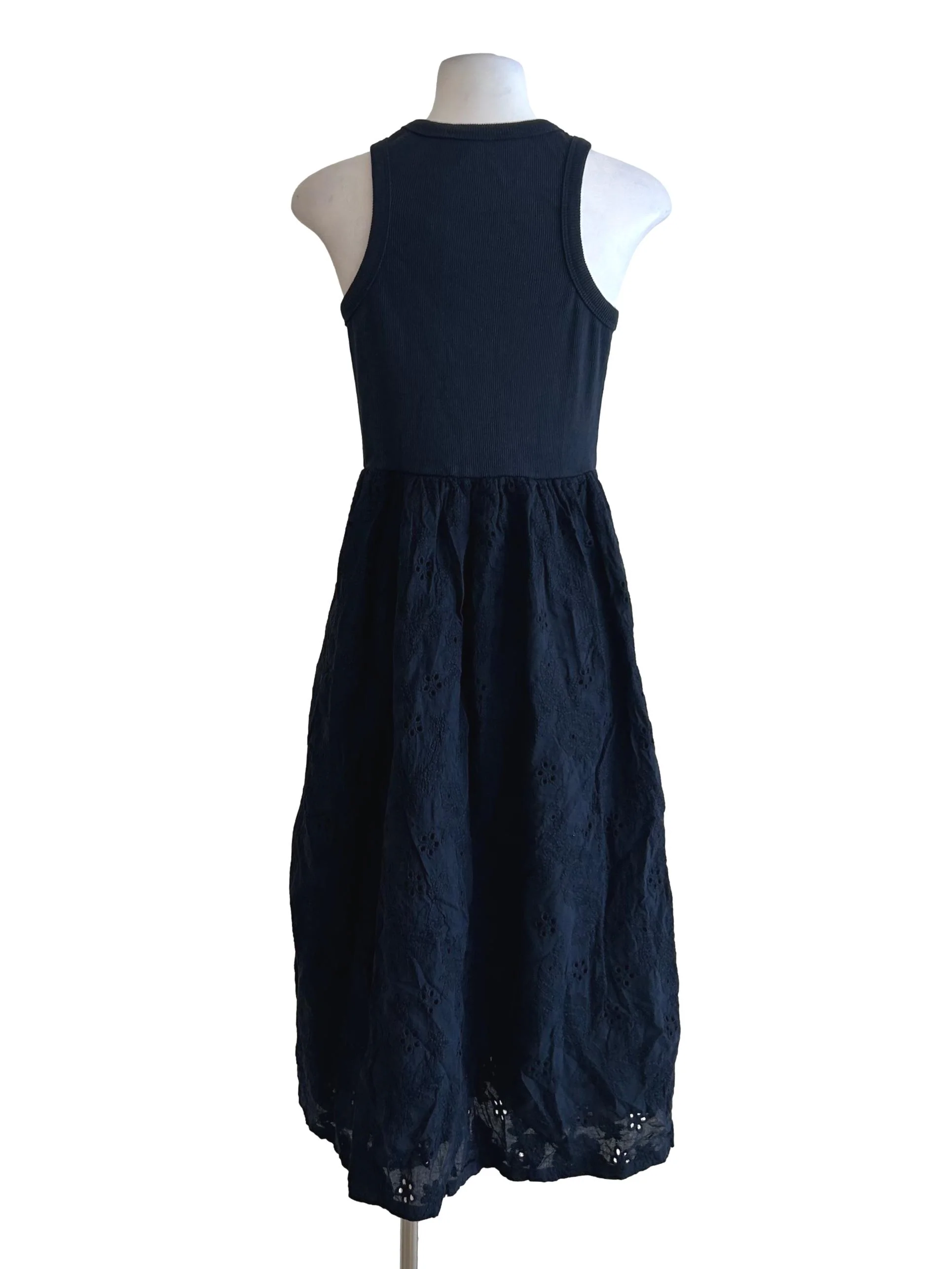 Dark Blue Embroidered Dress - Image 2