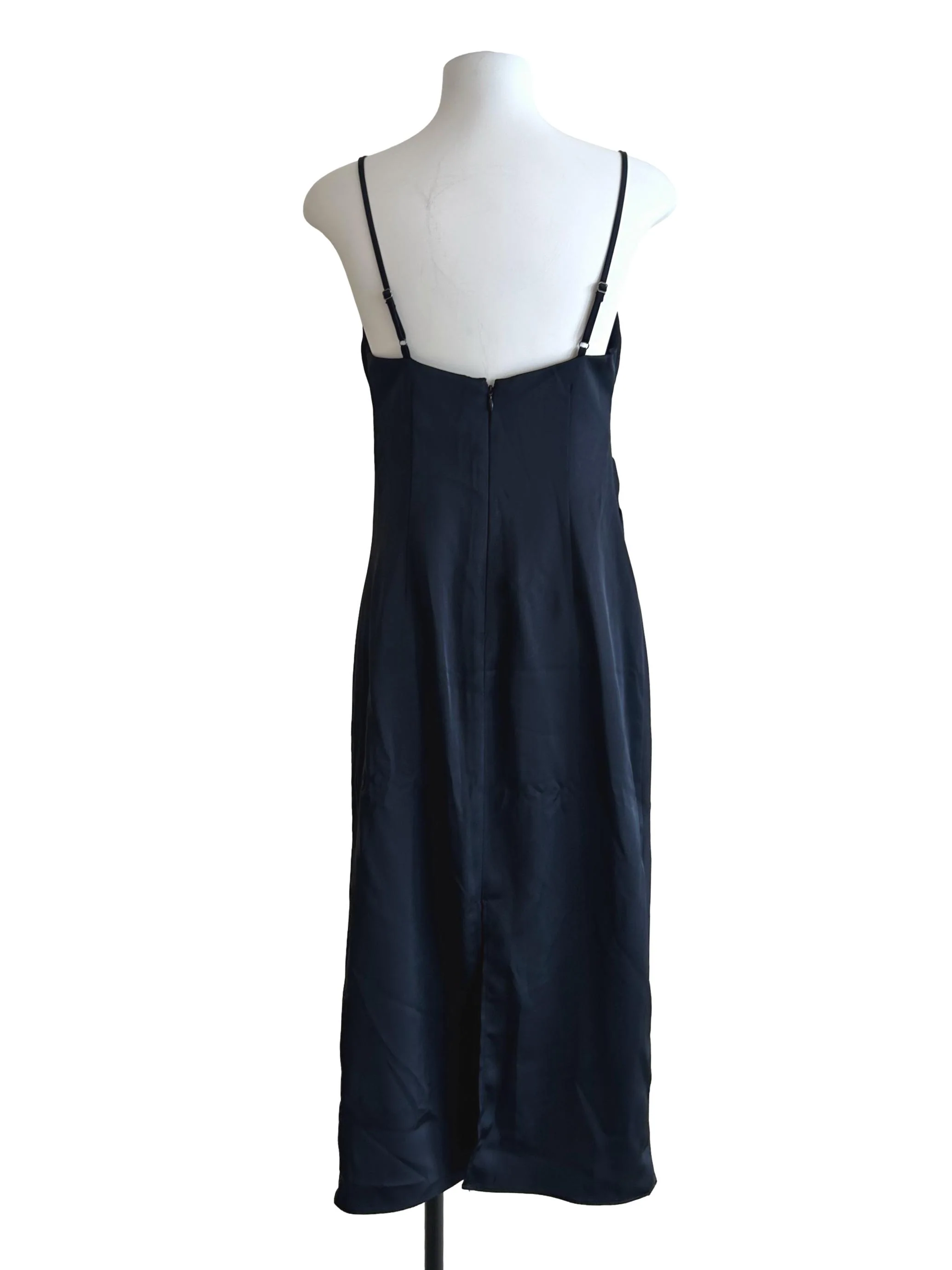 Dark Blue Satin Cami Dress LB - Image 2