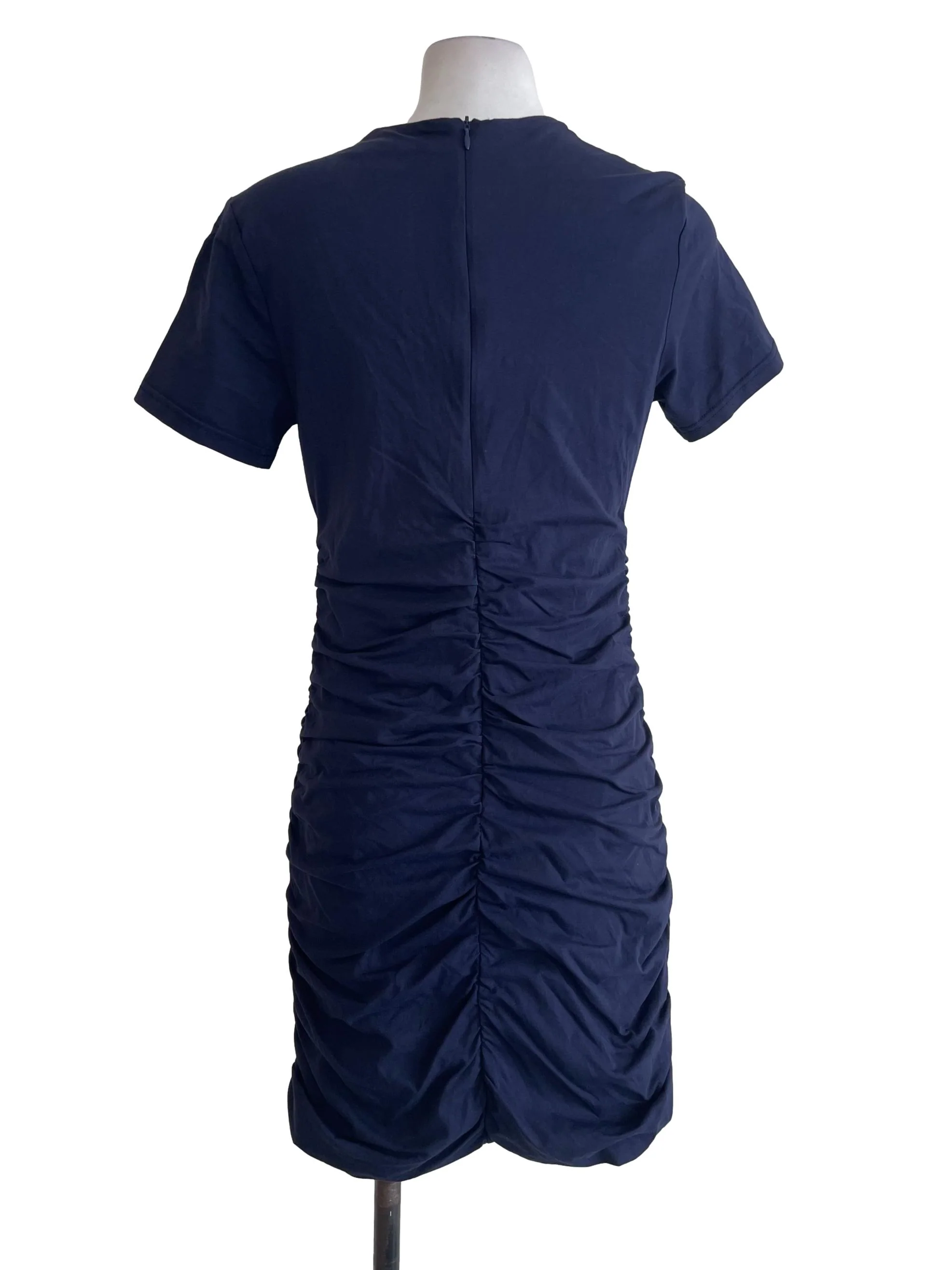 Dark Blue Square Neck Mini Dress - Image 2