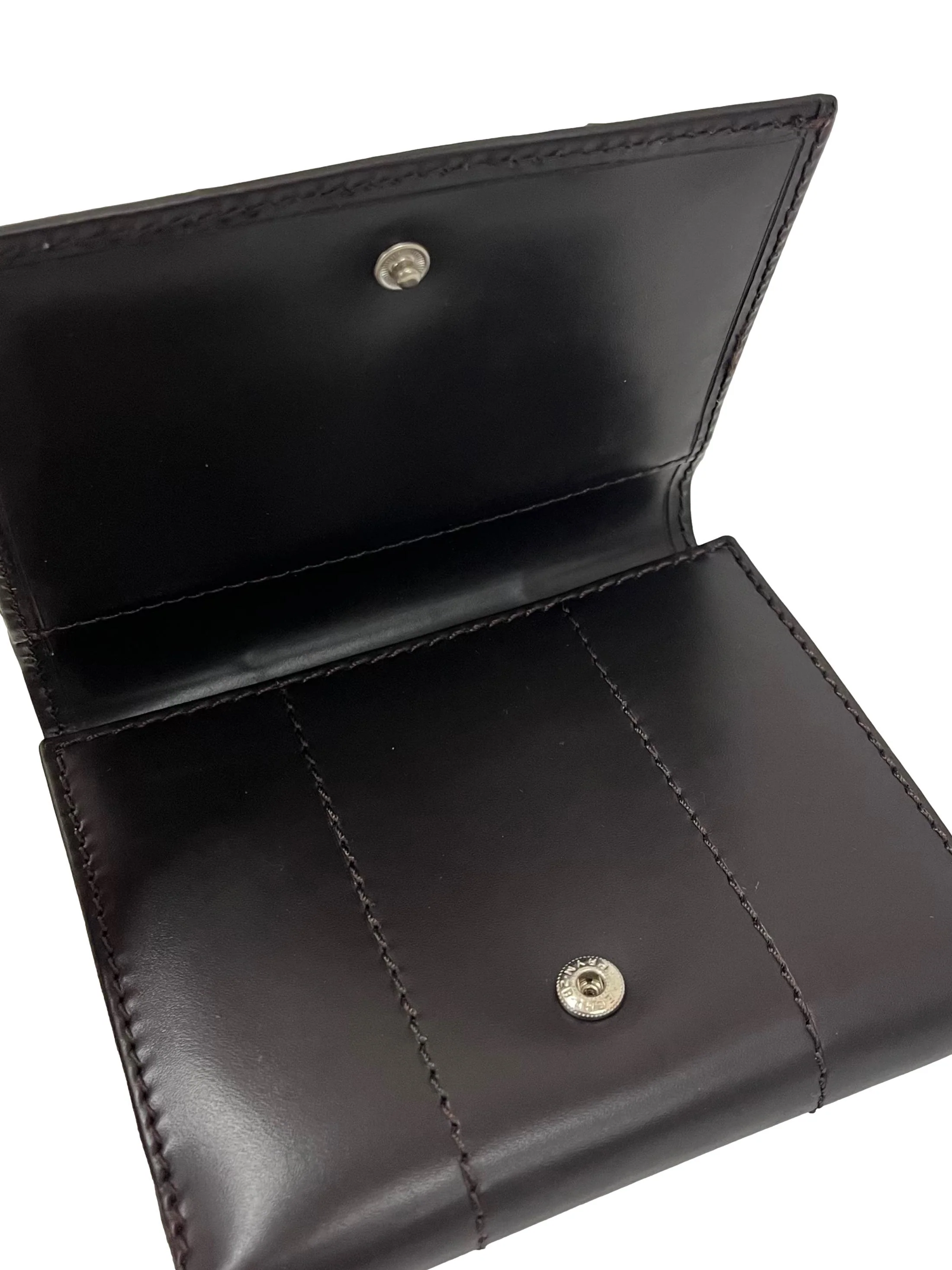 Dark Brown Leather Bifold Wallet CSN - Image 4